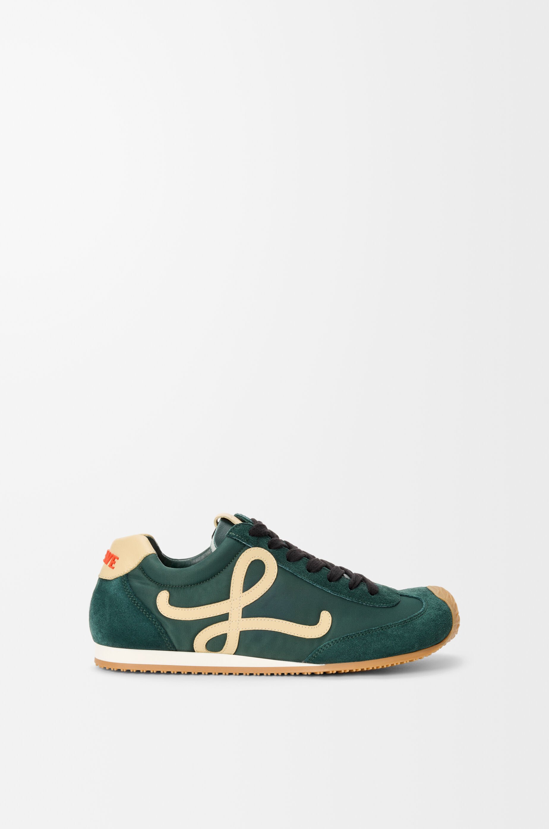 LOEWE Ballet Runner 2.0 in nylon and calfskin Sherwood Green/Pistachio/White