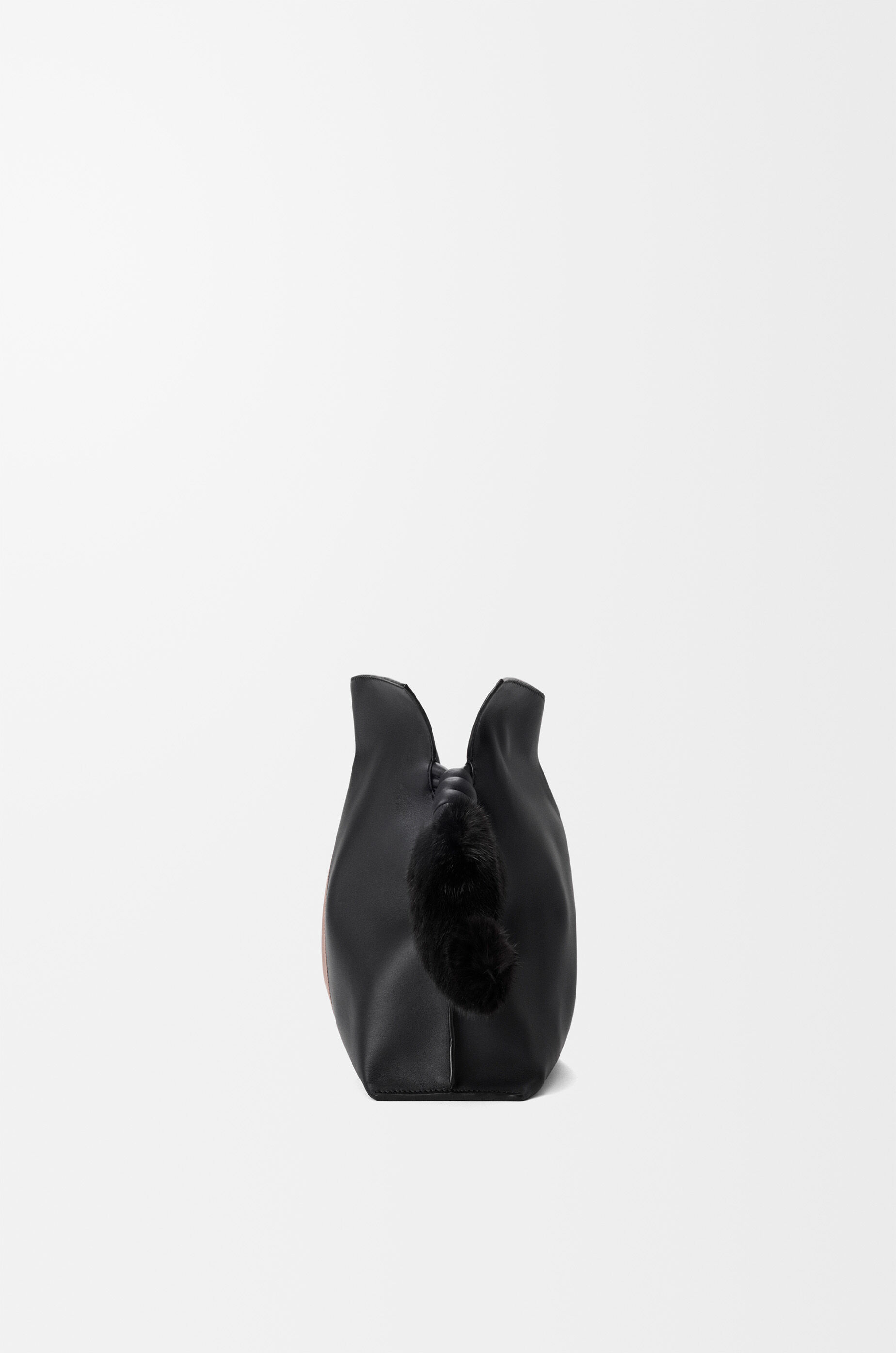 LOEWE Medium Lion Intarsio Flamenco clutch in calfskin Black/Pecan