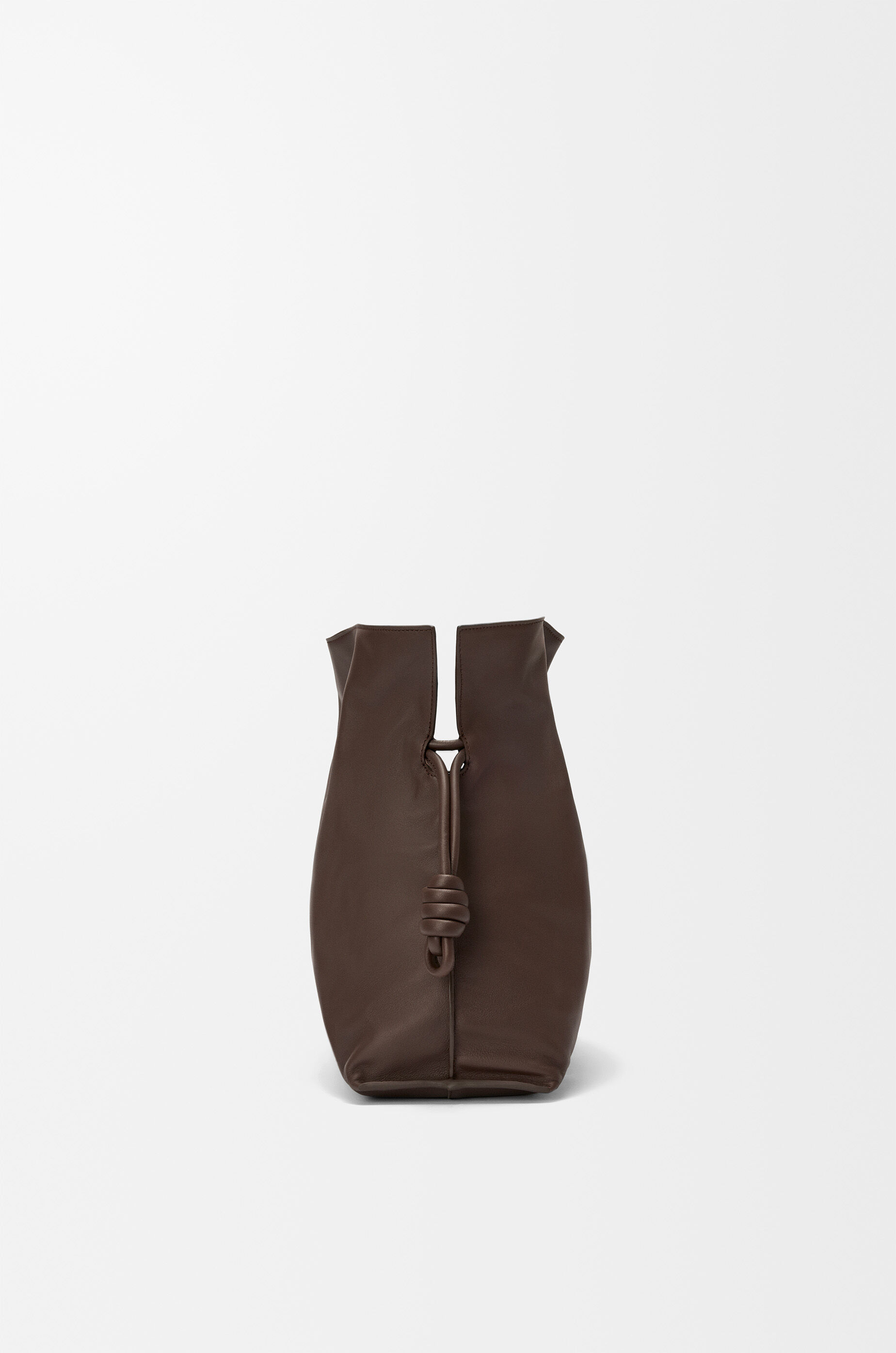 LOEWE Large Flamenco clutch in nappa calfskin Chocolate