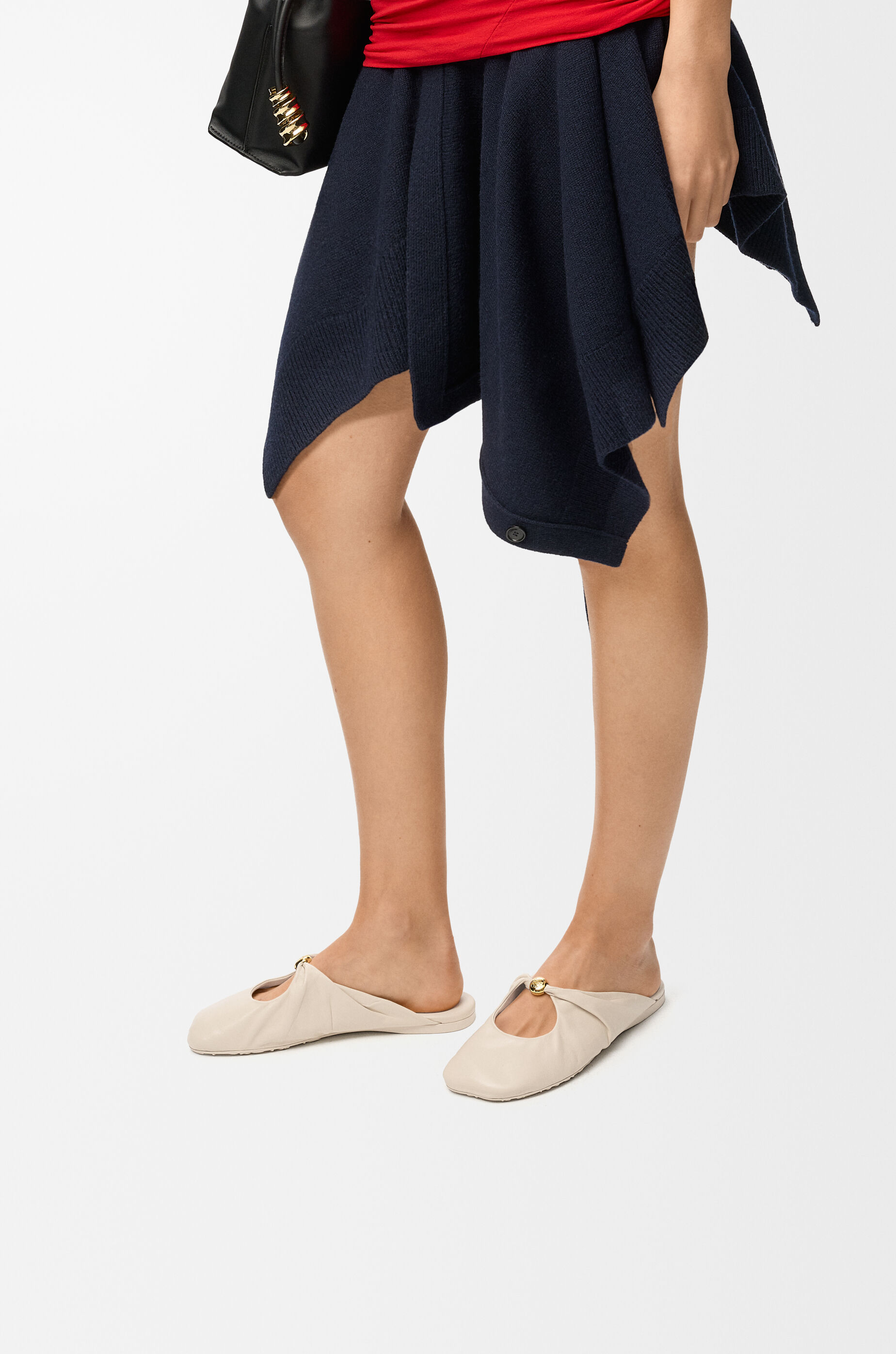 LOEWE Pebble Soft mule in nappa lambskin Dough