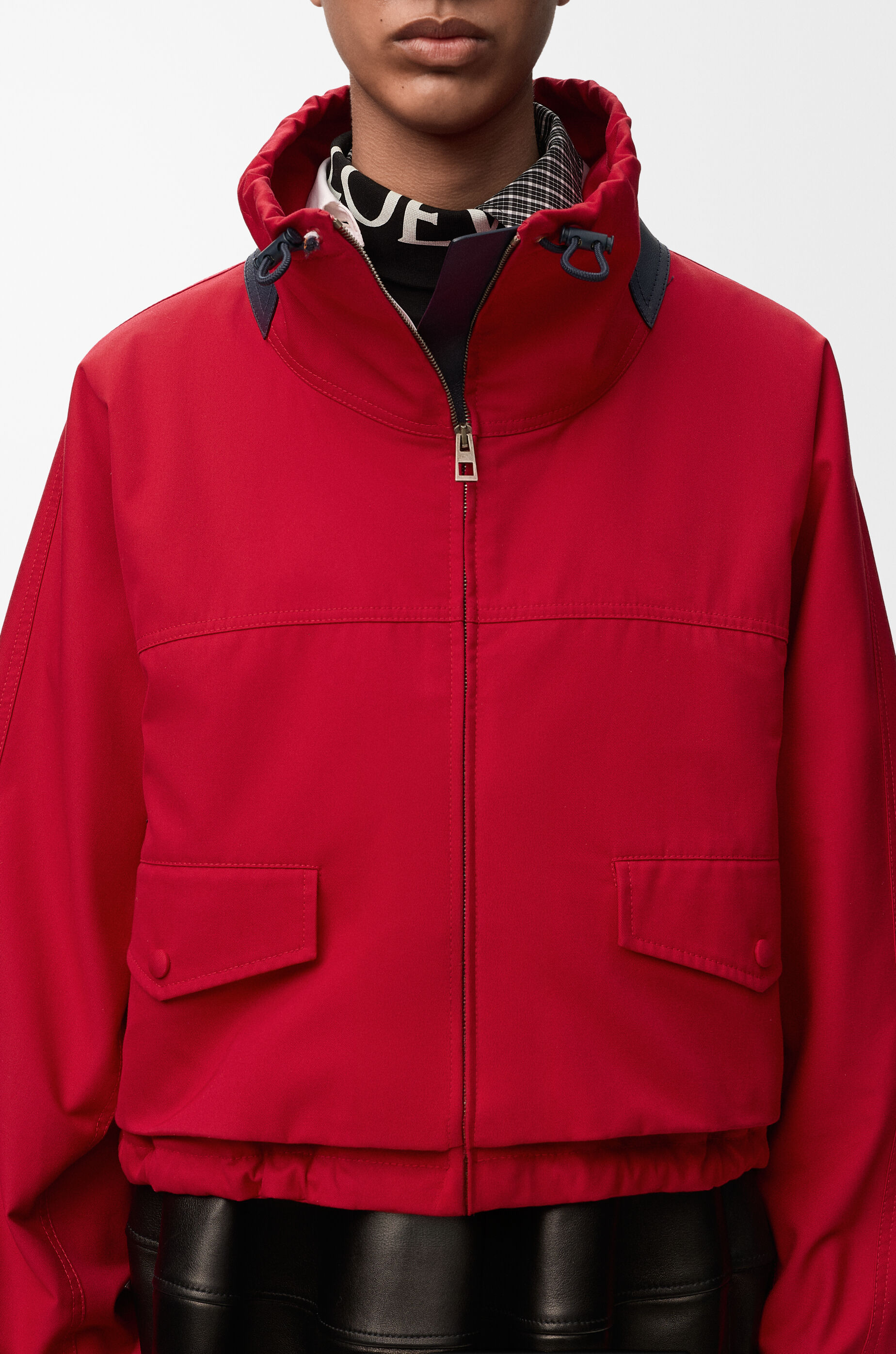 LOEWE Jacket in cotton and silk Red