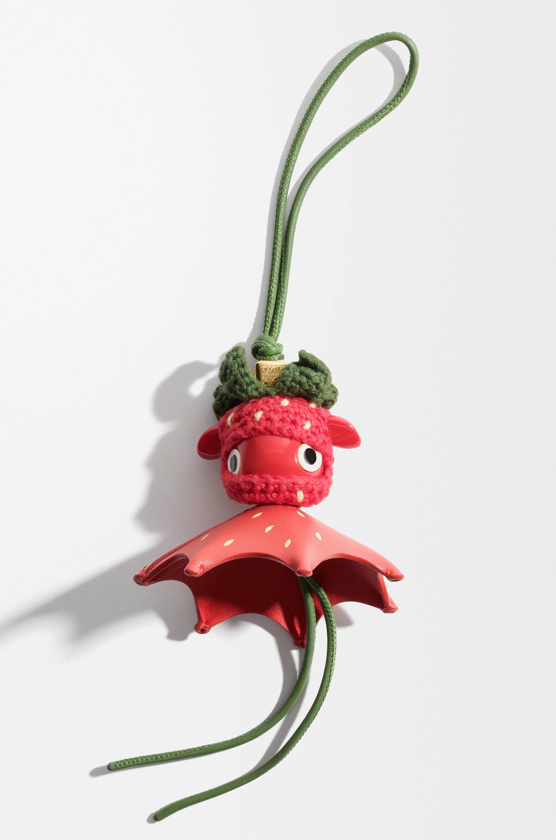 LOEWE Strawberry charm in classic calfskin Red
