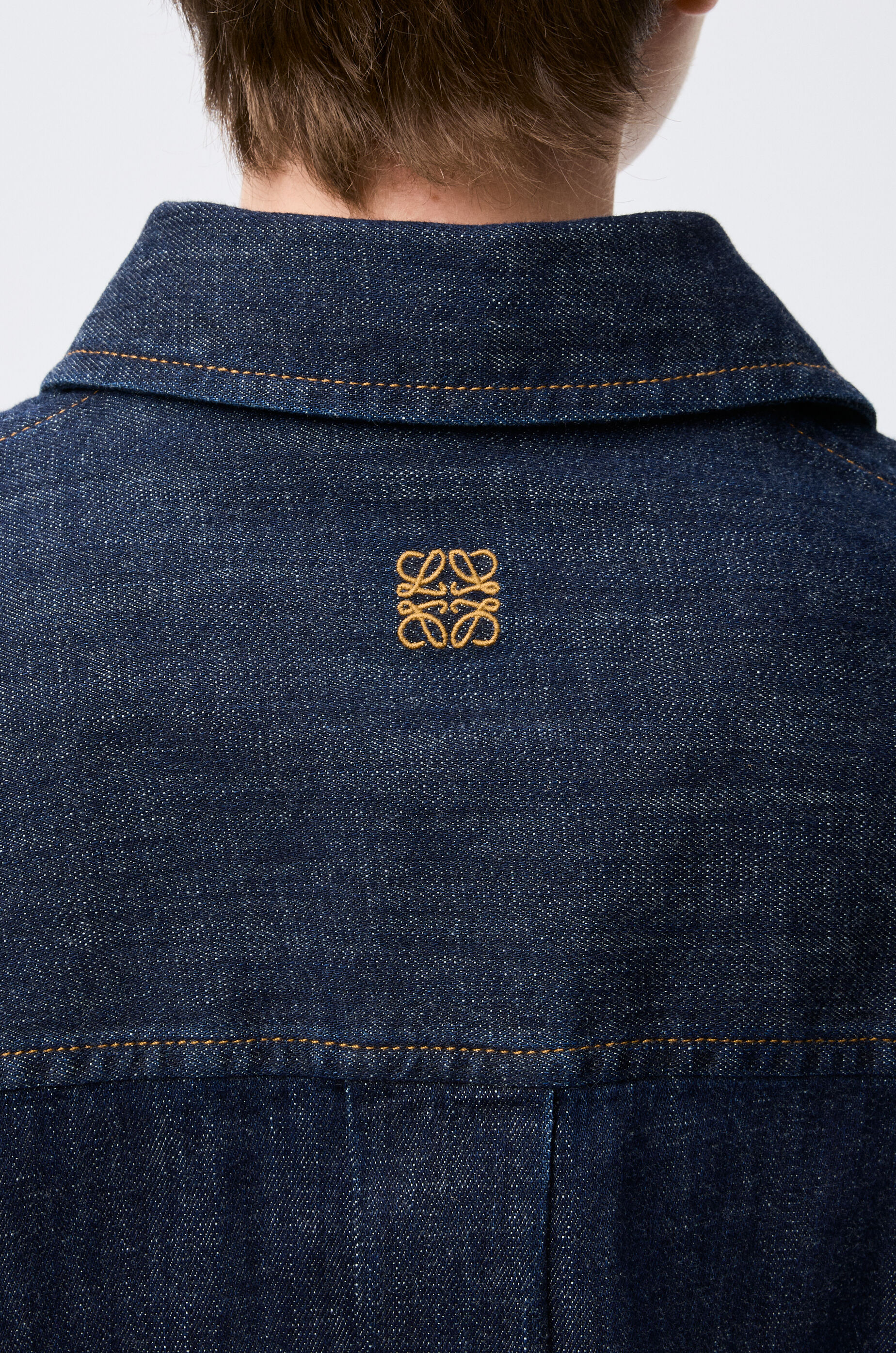 LOEWE Draped shirt in denim Indigo Blue