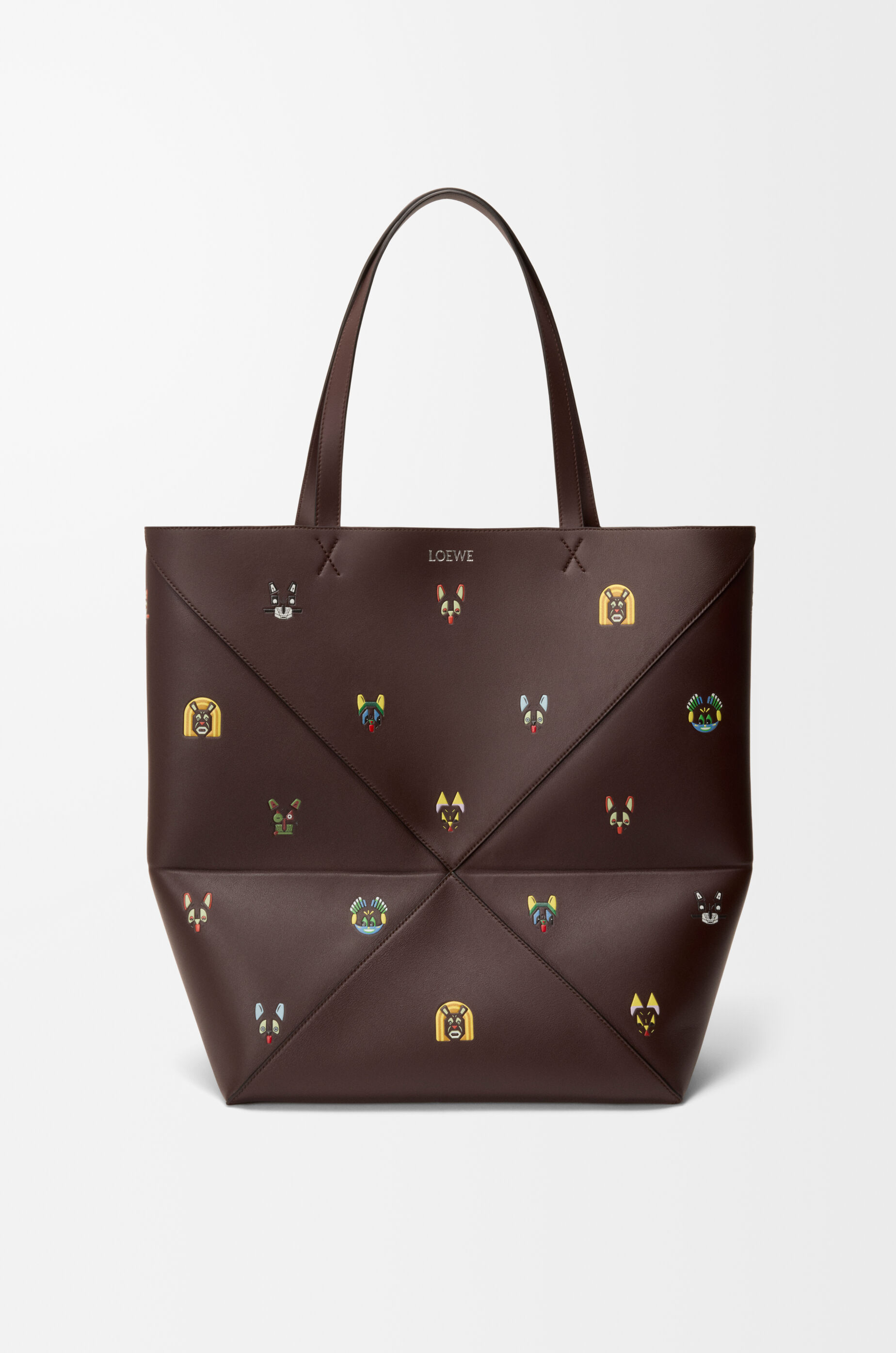 LOEWE Cats XL Puzzle Fold tote in nappa calfskin Brown