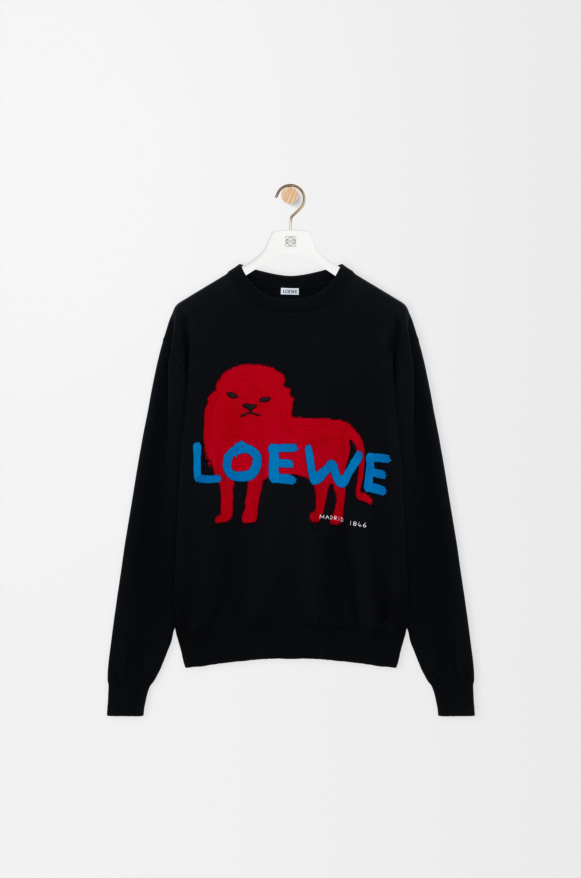 LOEWE Sweater in cotton and silk Black
