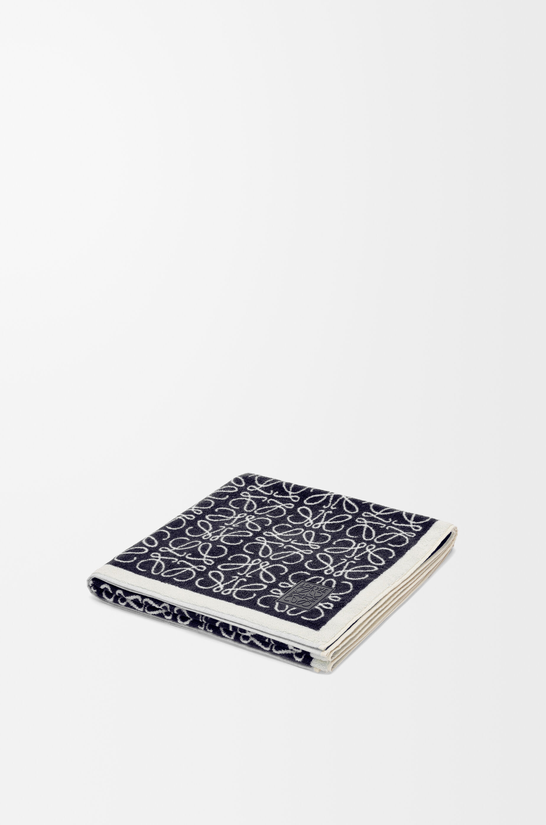 LOEWE Anagram towel in cotton Navy Blue