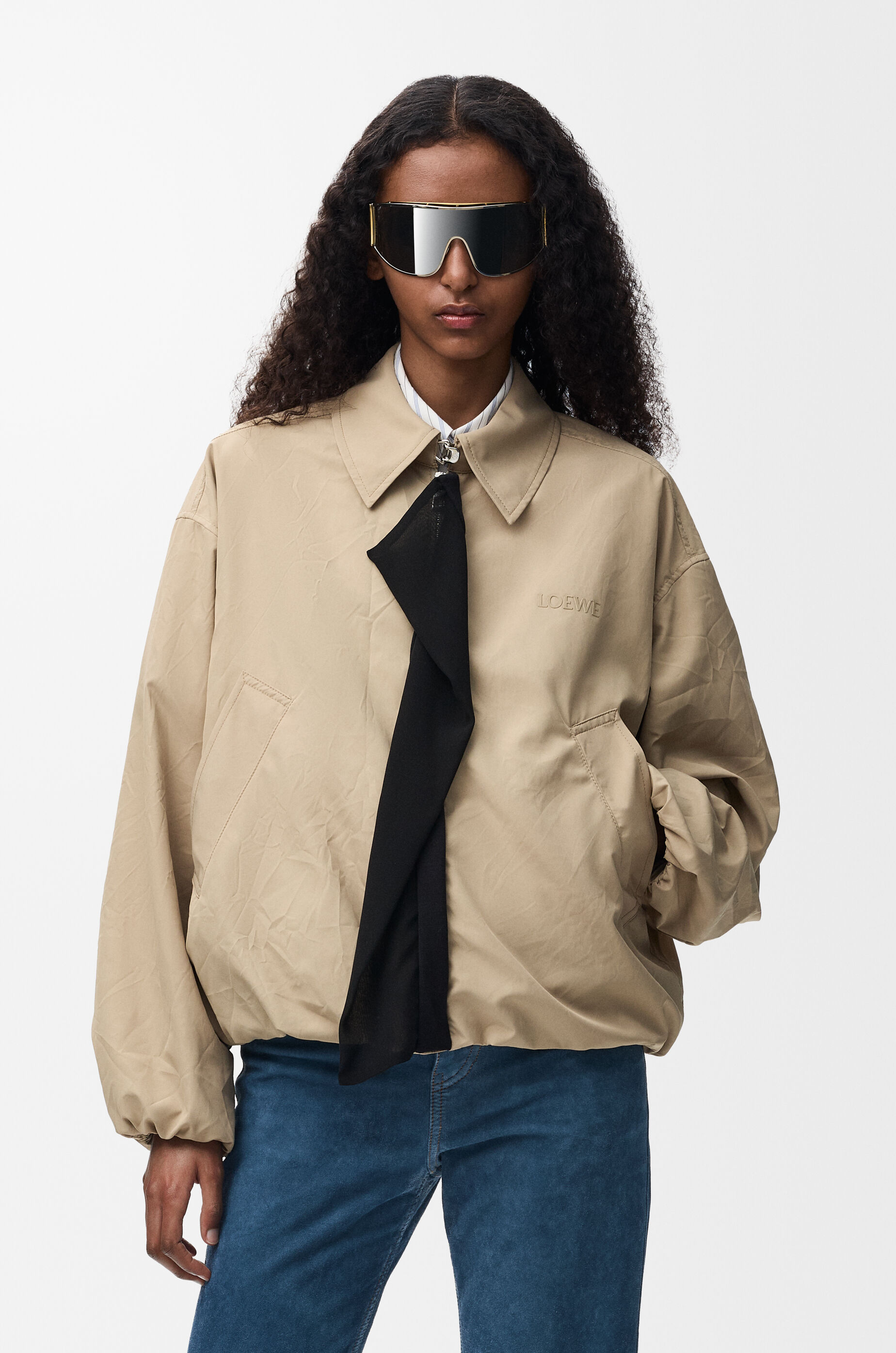 LOEWE Jacket in technical fabric Light Beige