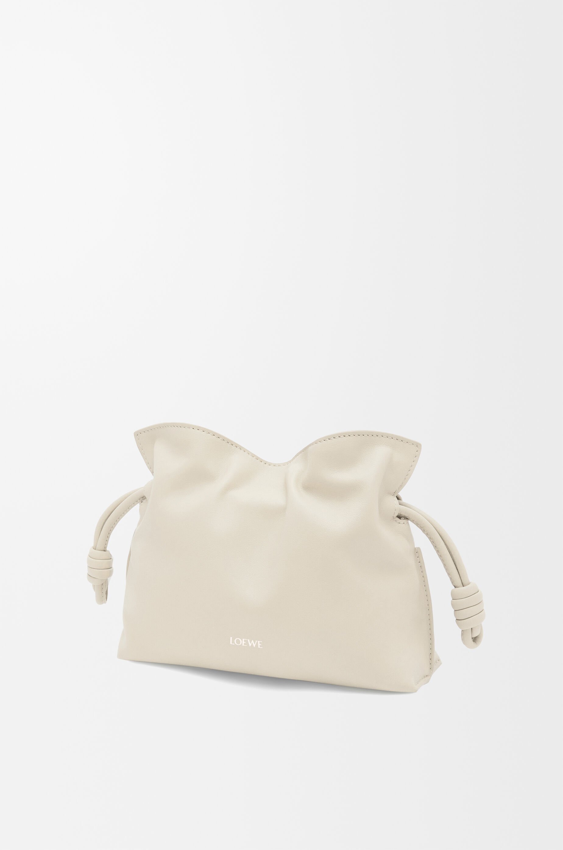 LOEWE Mini Flamenco clutch in nappa calfskin Sea Salt