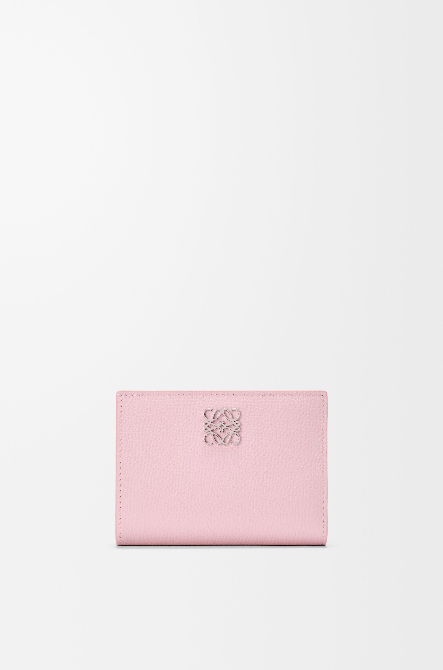 LOEWE Anagram compact wallet in pebble grained calfskin Blossom
