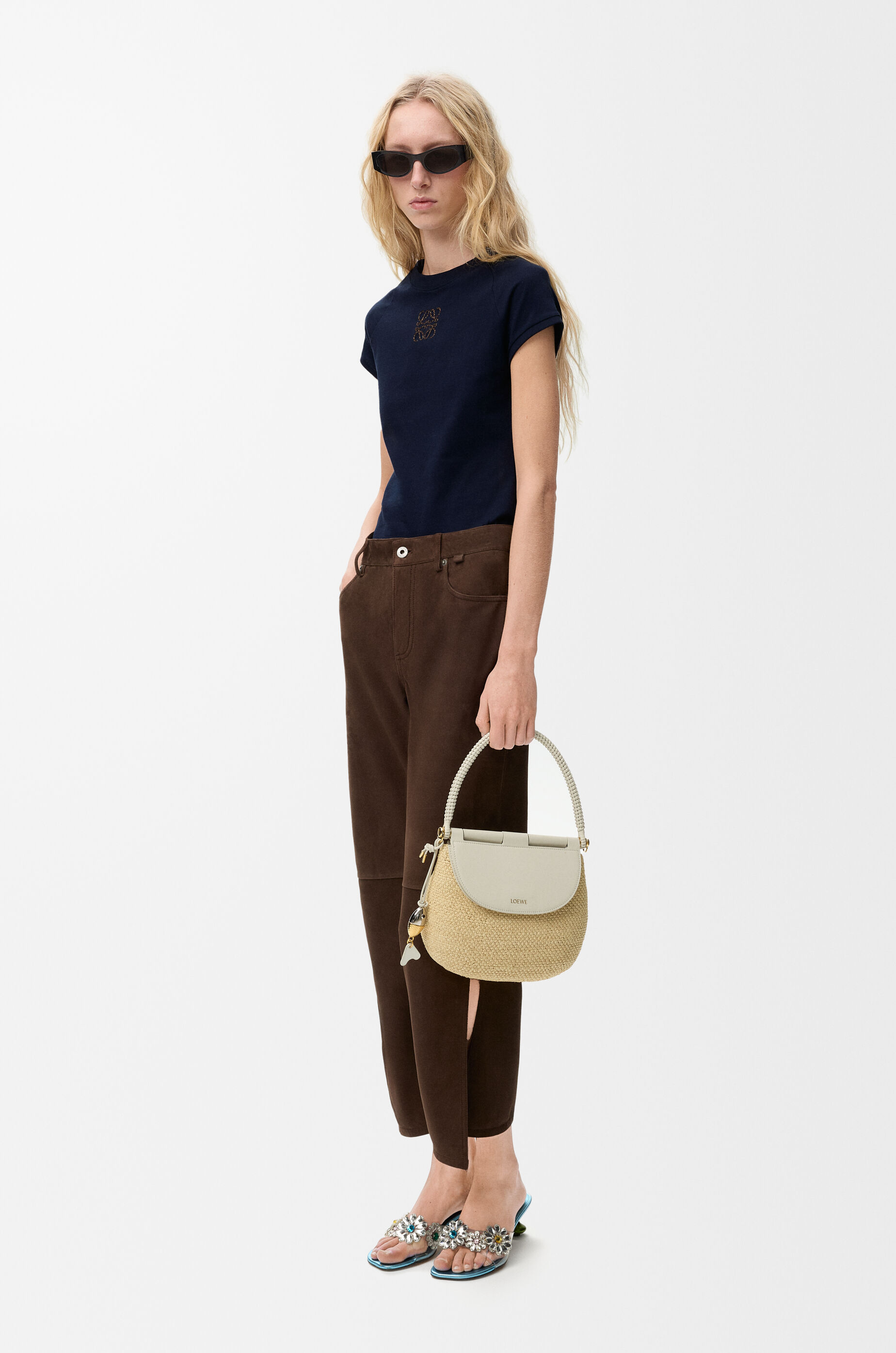 LOEWE Small fit T-shirt in cotton Navy Blue