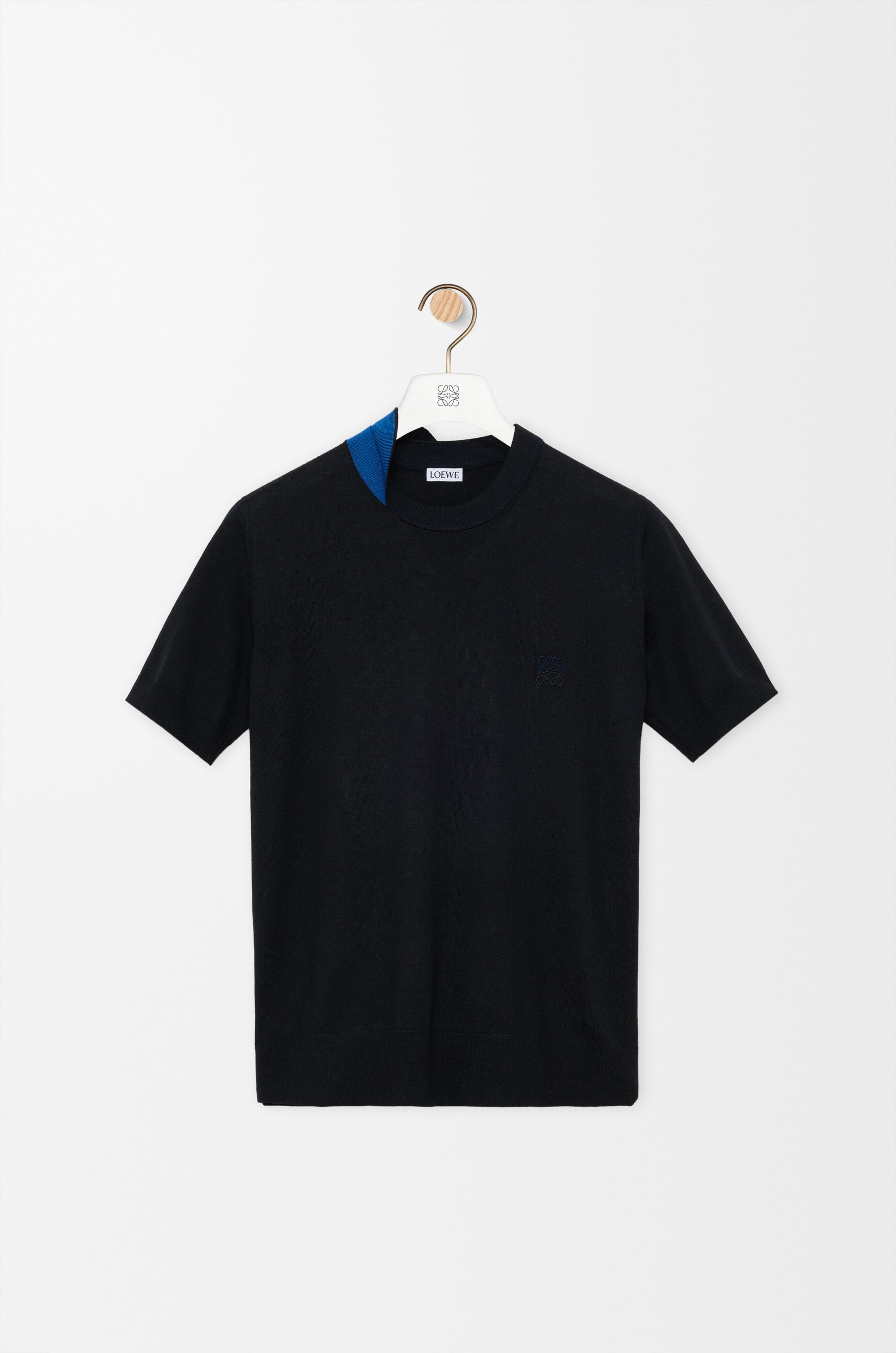 LOEWE Top in merino wool Black/Navy Blue