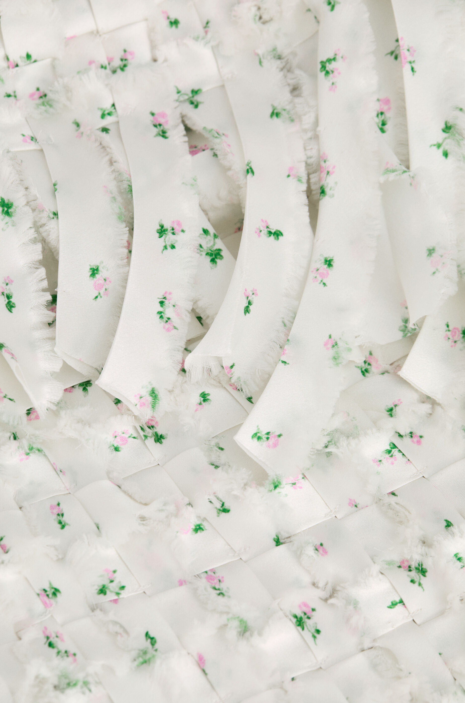LOEWE Dress in silk White/Pink