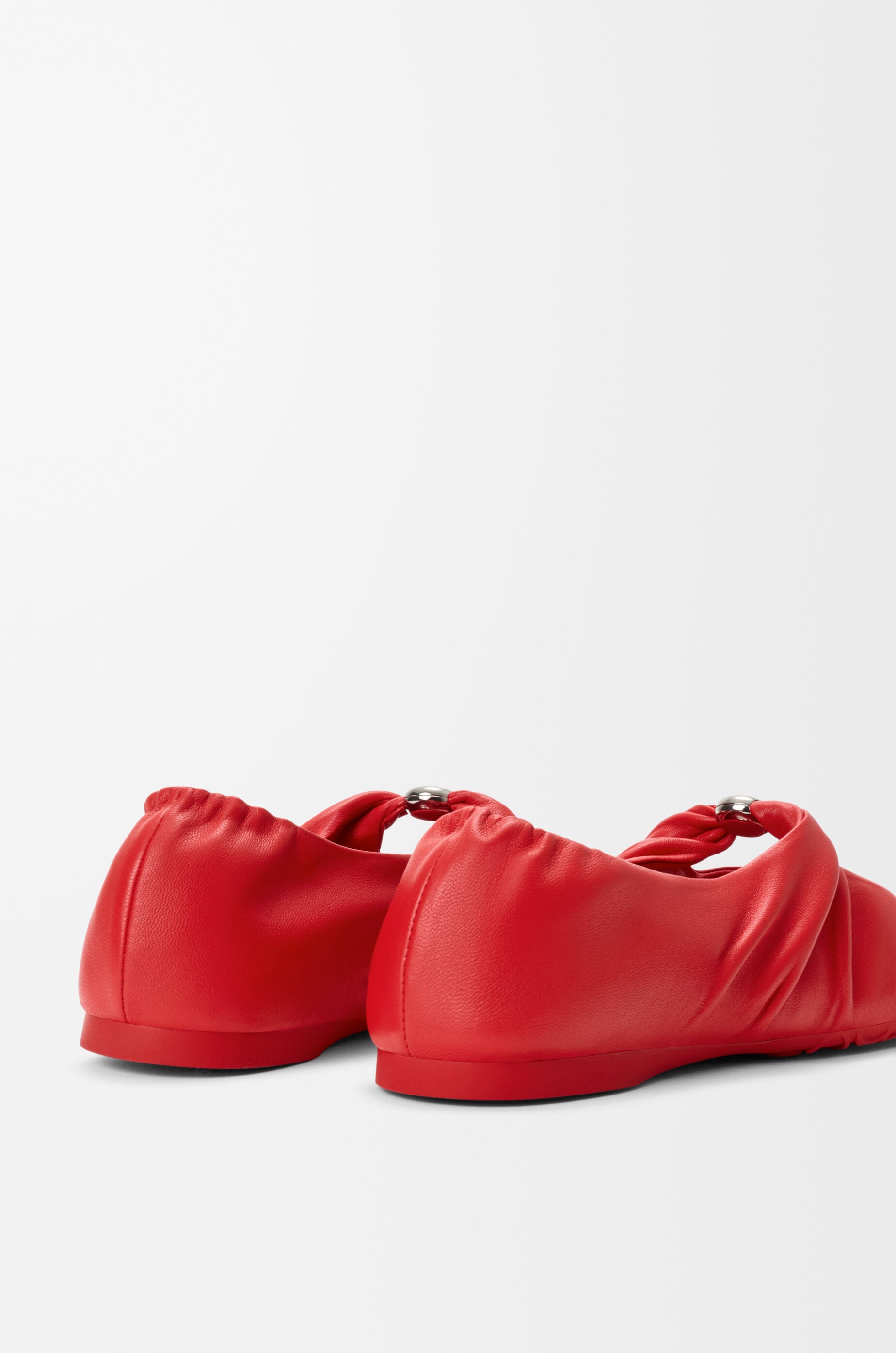 LOEWE Pebble Soft ballerina in nappa lambskin Red