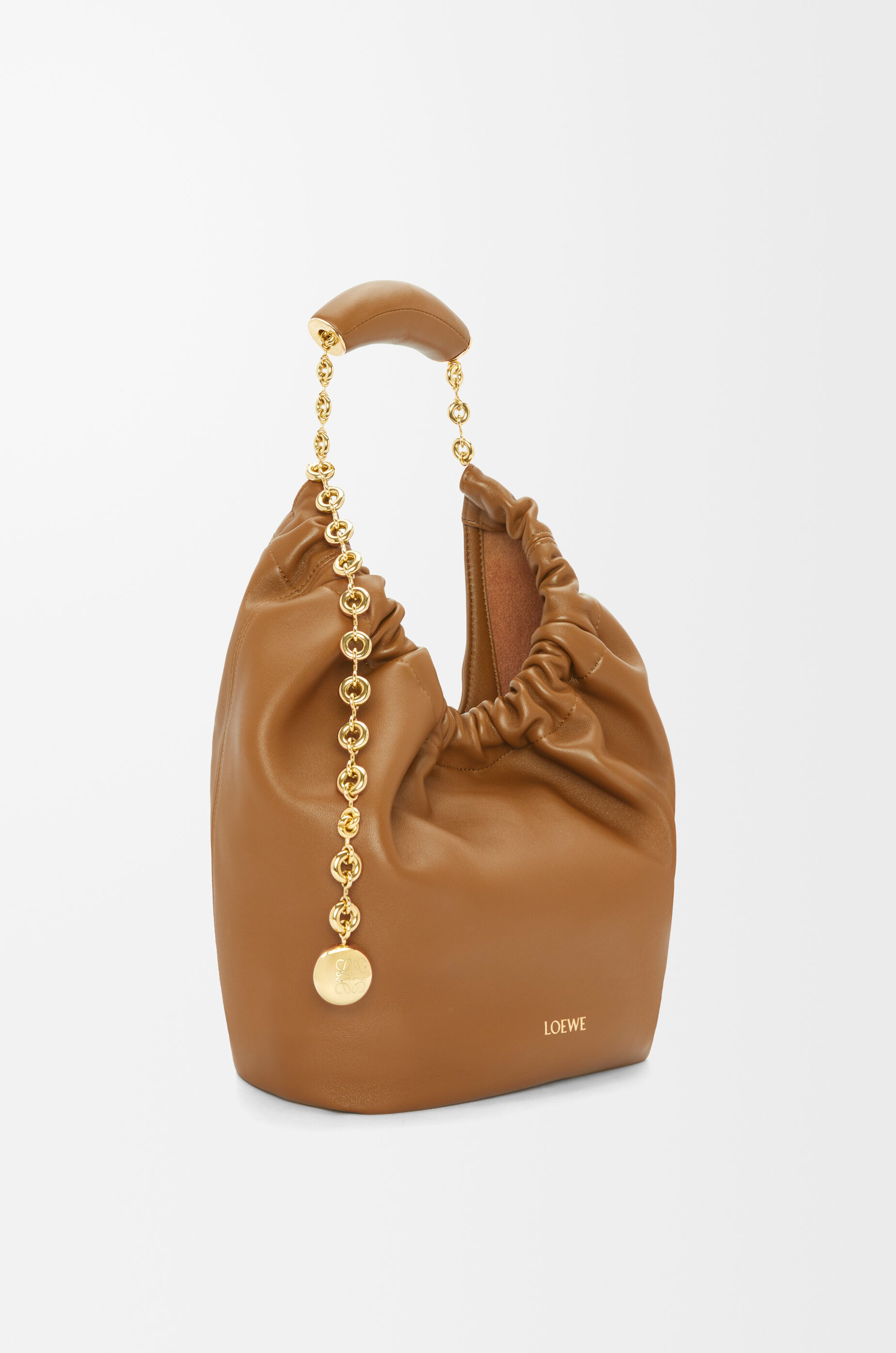 LOEWE Small Squeeze bag in mellow nappa lambskin Oak