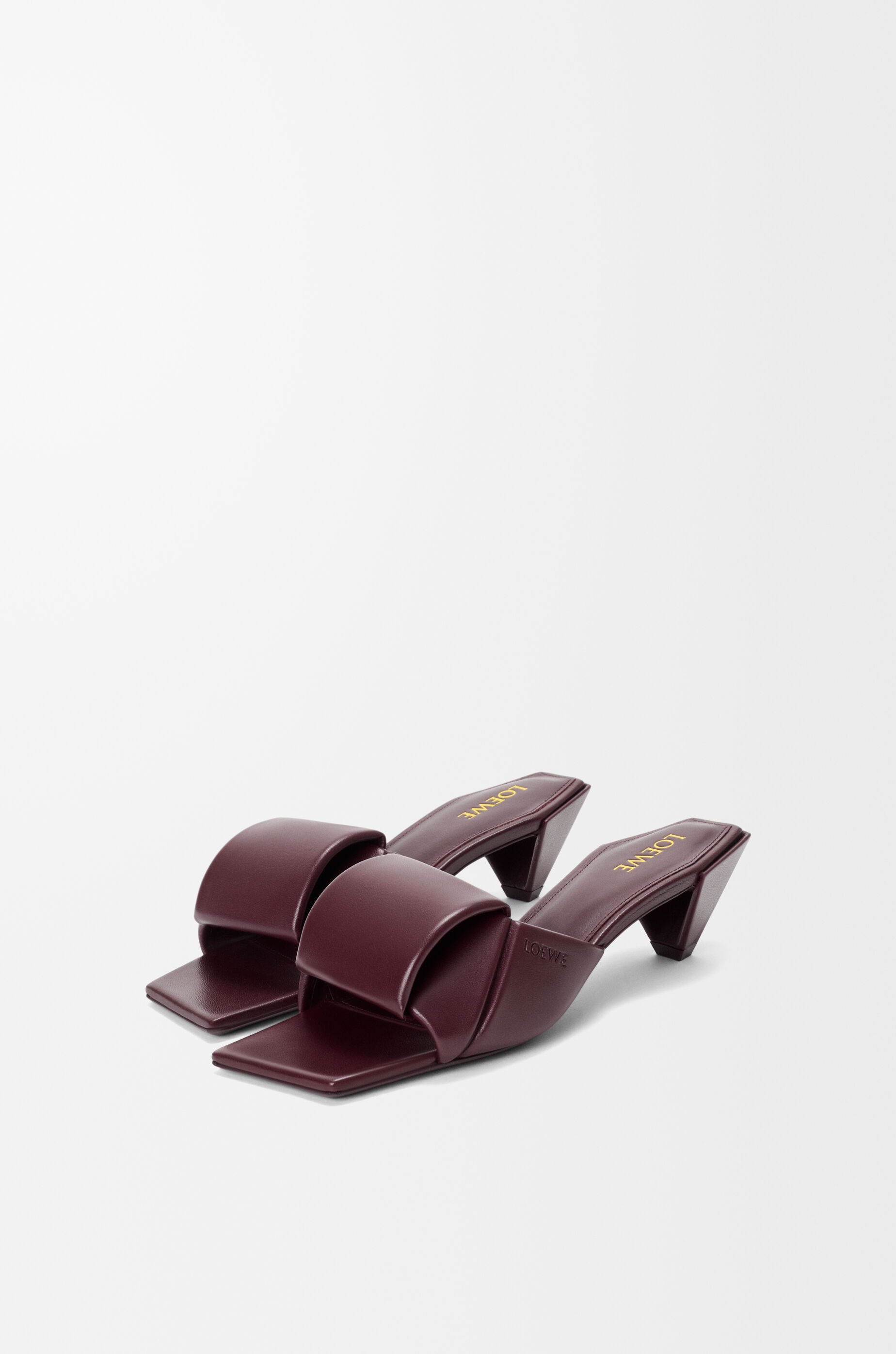 LOEWE Origami slide in lambskin Dark Burgundy