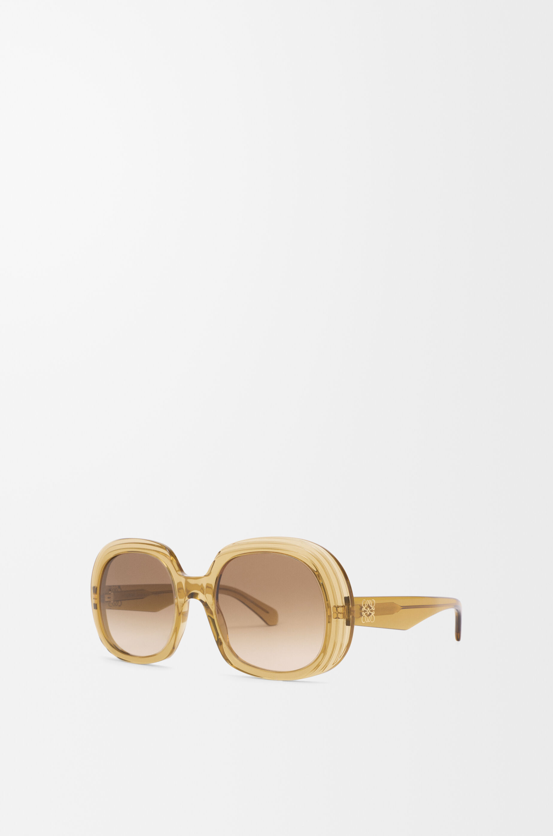 LOEWE Mini Anagram Steps Square sunglasses Transparent Olive