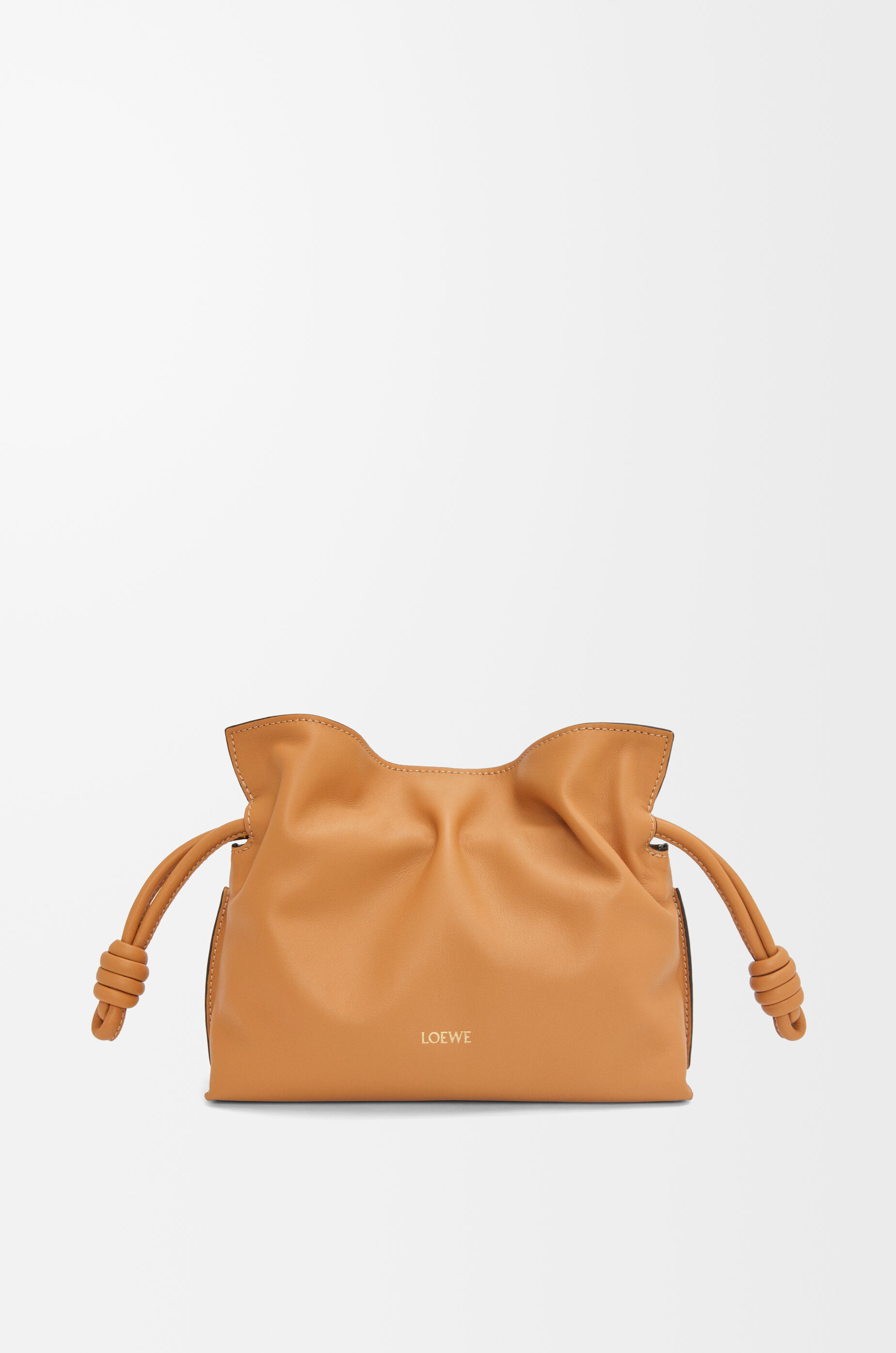LOEWE Mini Flamenco clutch in nappa calfskin Warm Desert