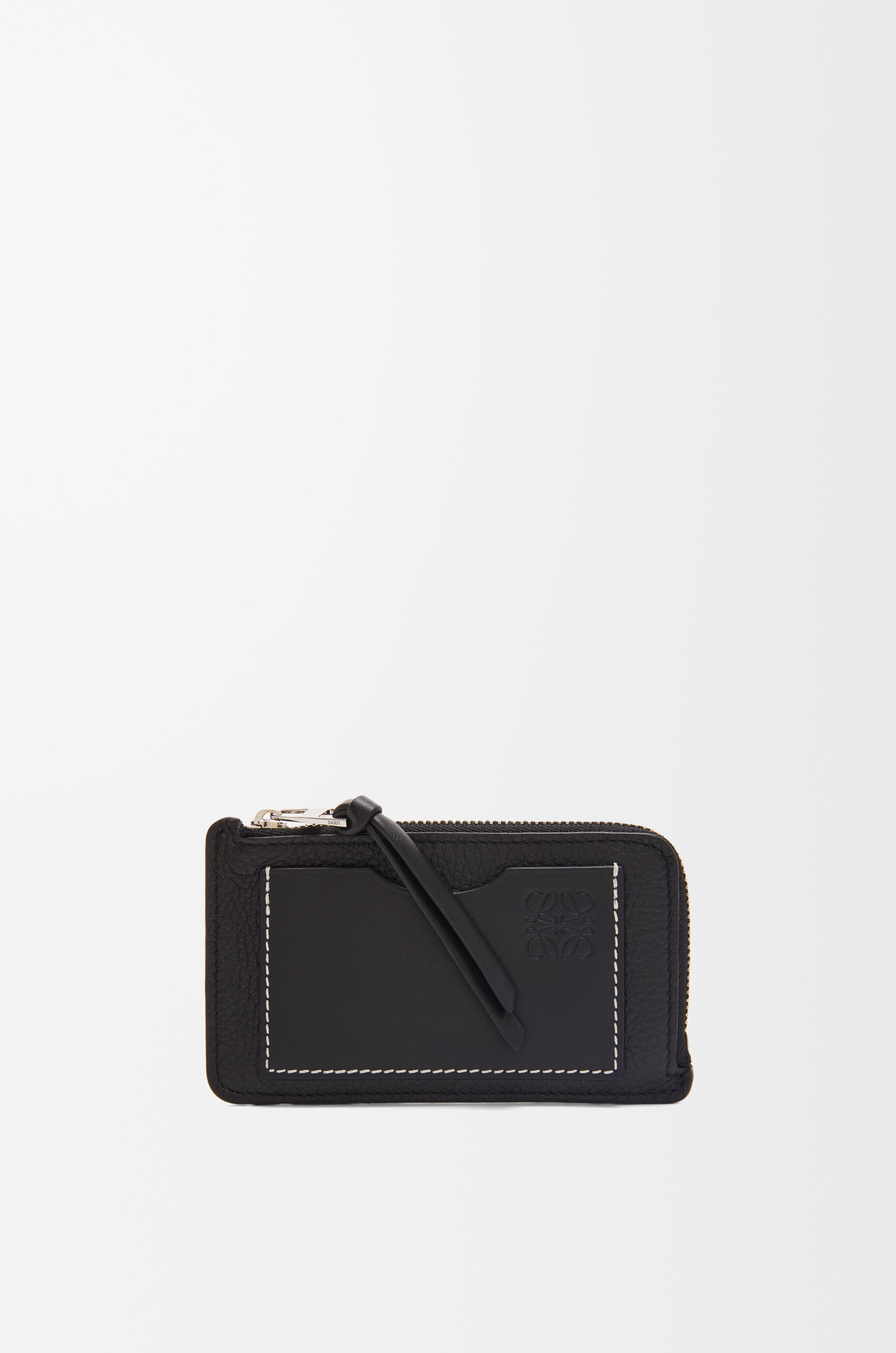 LOEWE Coin cardholder in soft grained calfskin Black