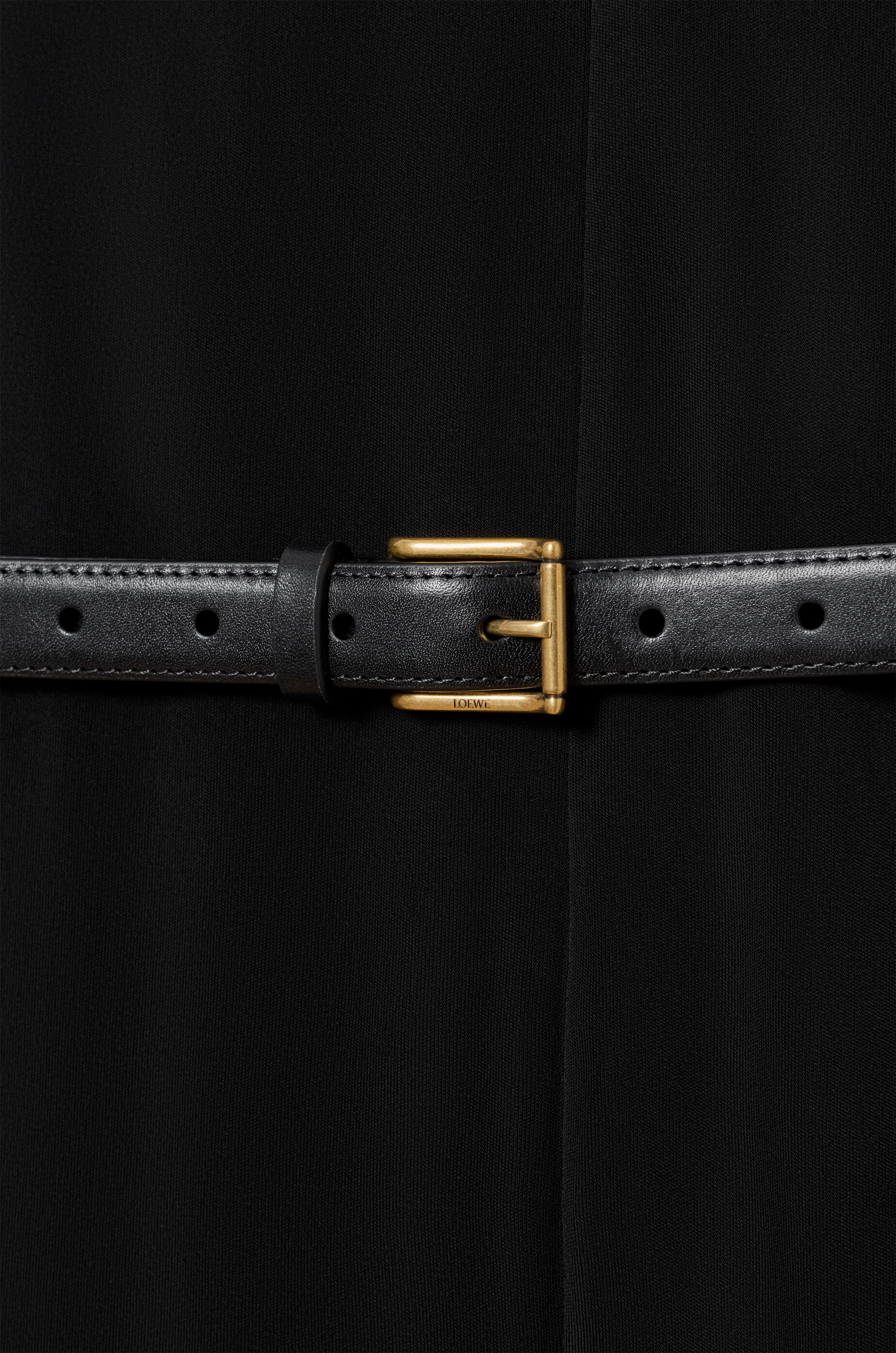 LOEWE Draped dress in viscose Black