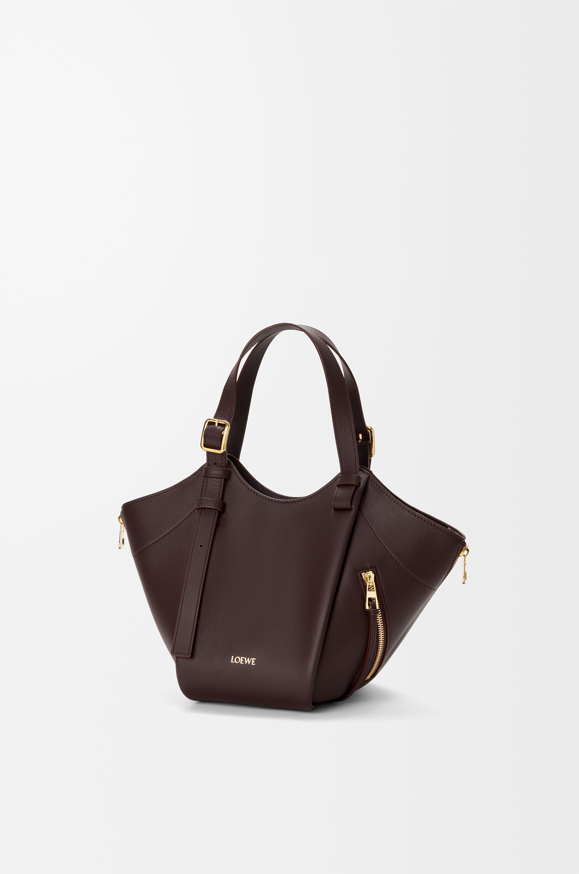 LOEWE Hammock Flip bag in classic calfskin Dark Chestnut