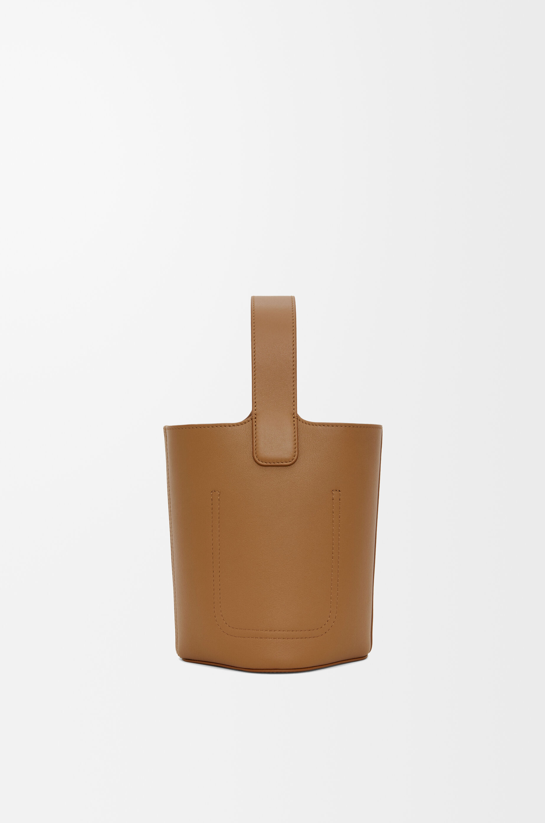 LOEWE Mini Pebble bucket in smooth calfskin Oak