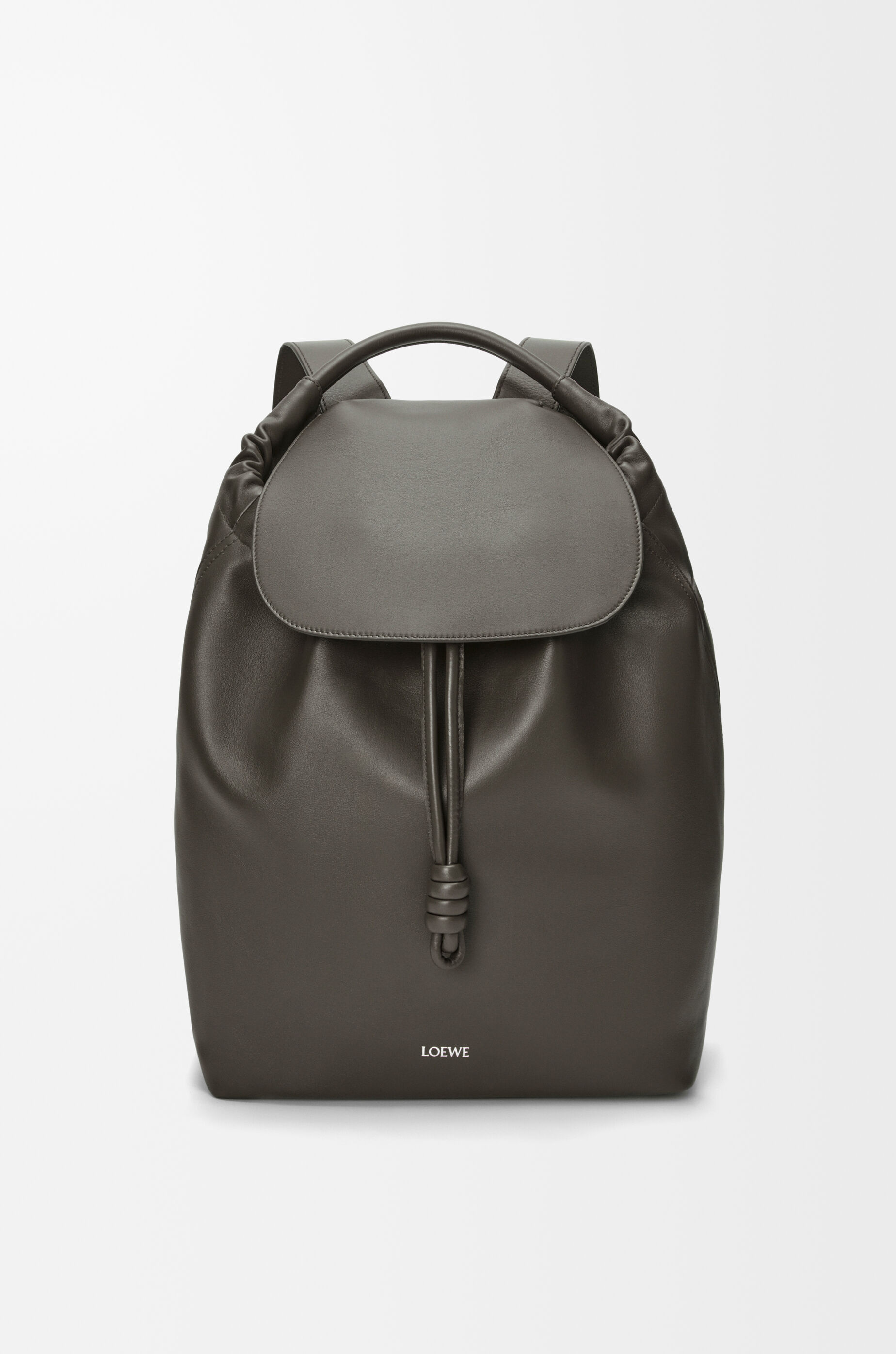 LOEWE Flamenco backpack in shiny supple calfskin Dark Grey