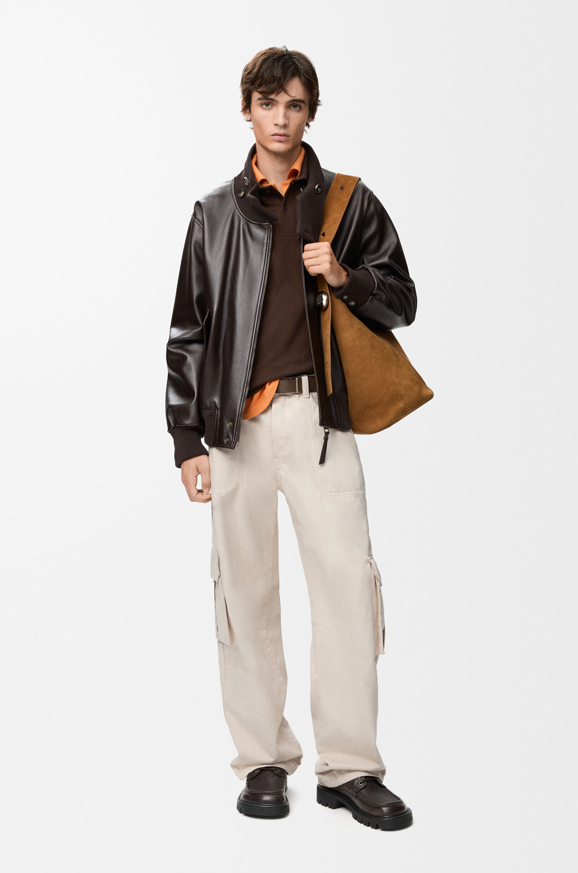 LOEWE Cargo trousers in cotton Light Beige