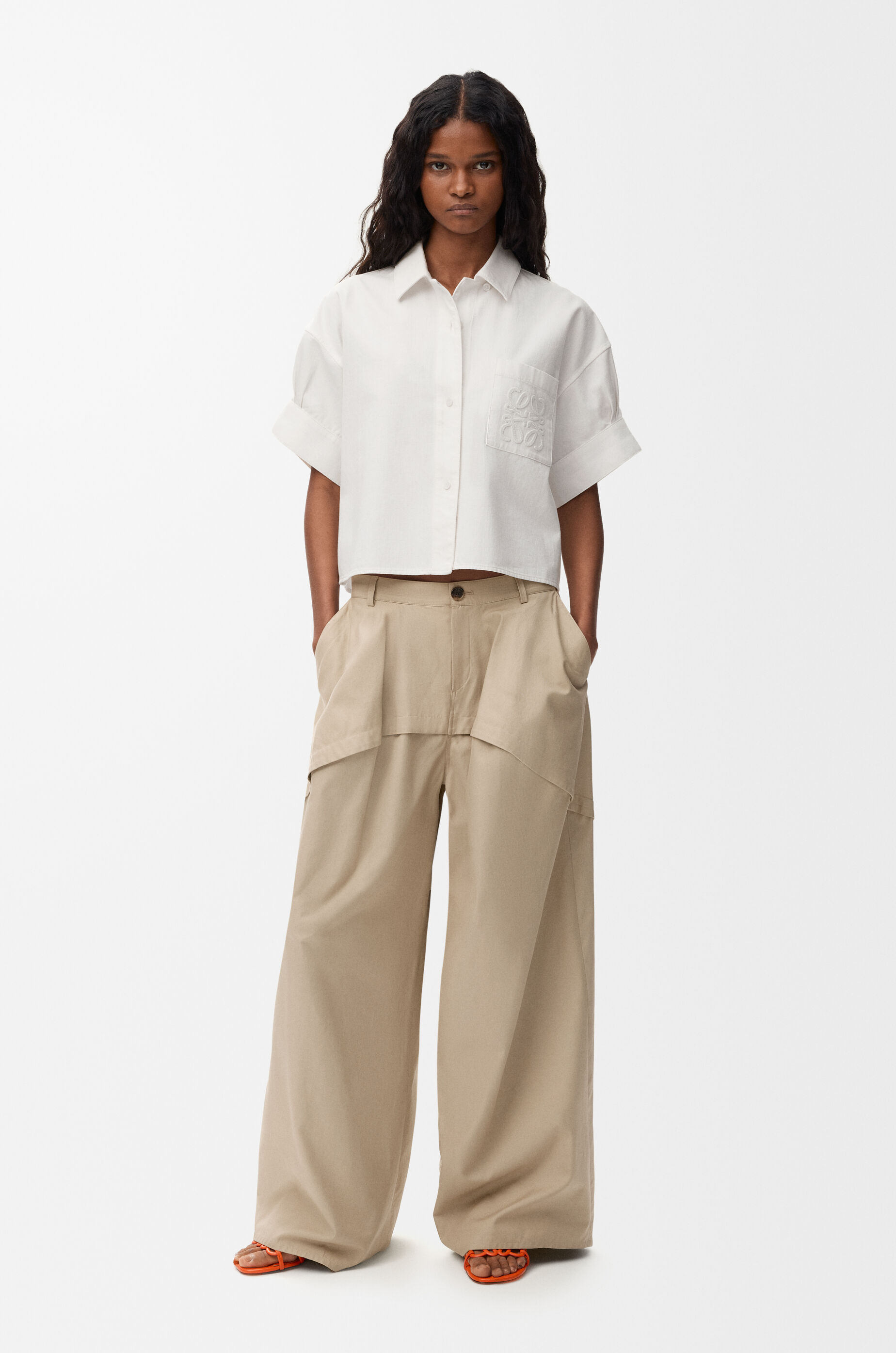 LOEWE Trousers in cotton Beige