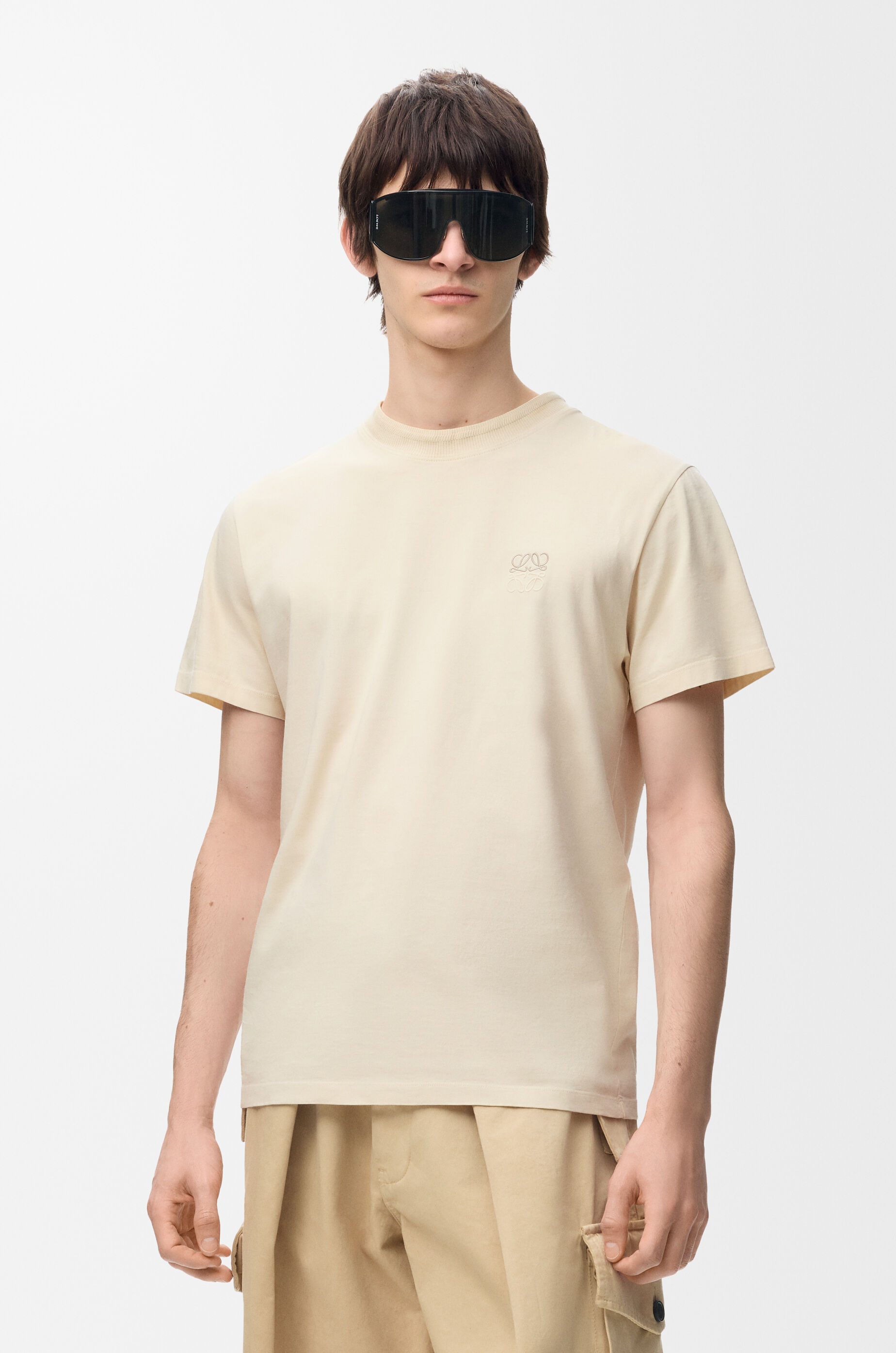 LOEWE Regular fit T-shirt in cotton Beige