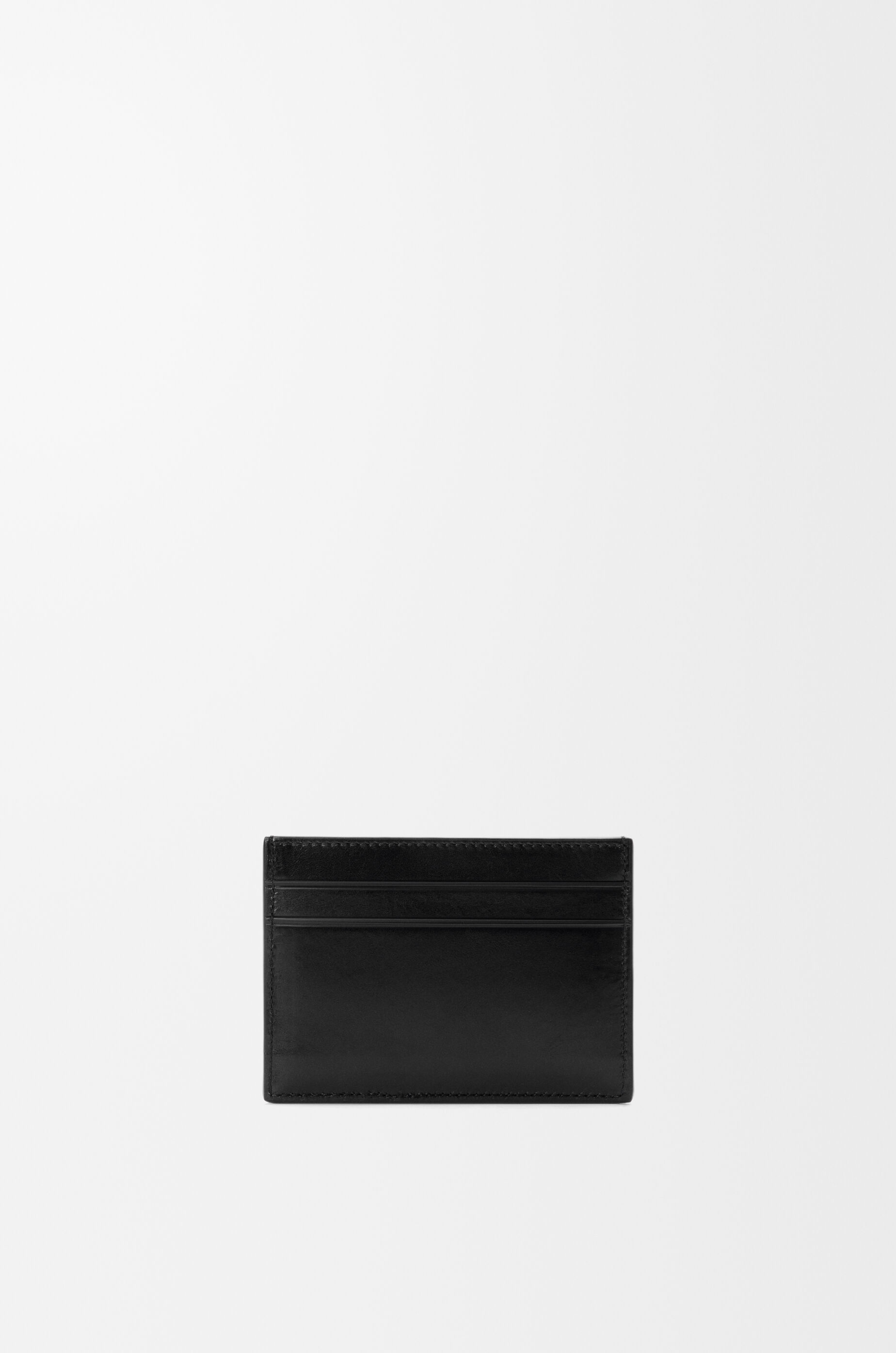 LOEWE Switch plain cardholder in supple grained calfskin and suede Black/Espresso