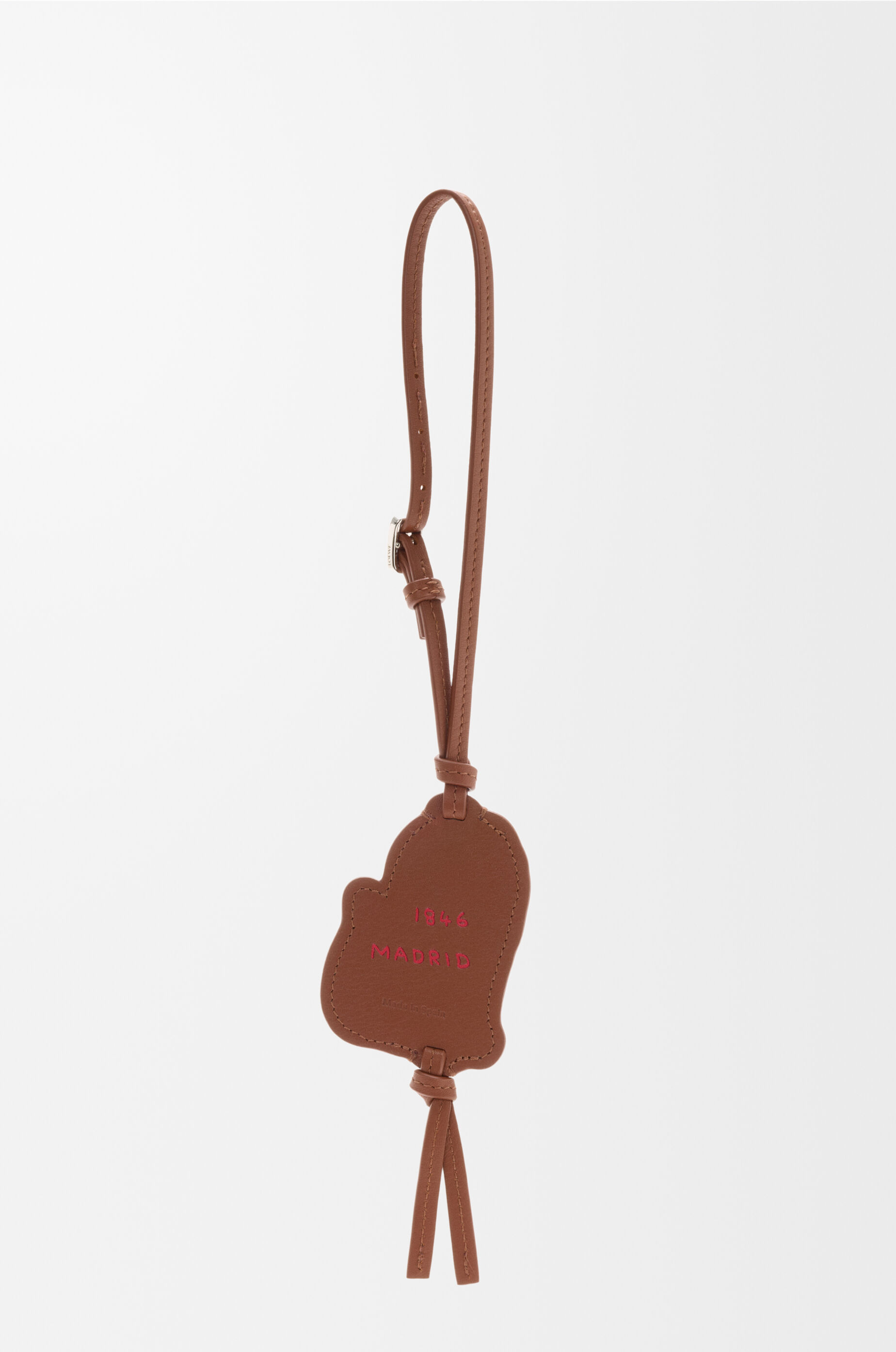 LOEWE Lion tag charm Pecan/Red