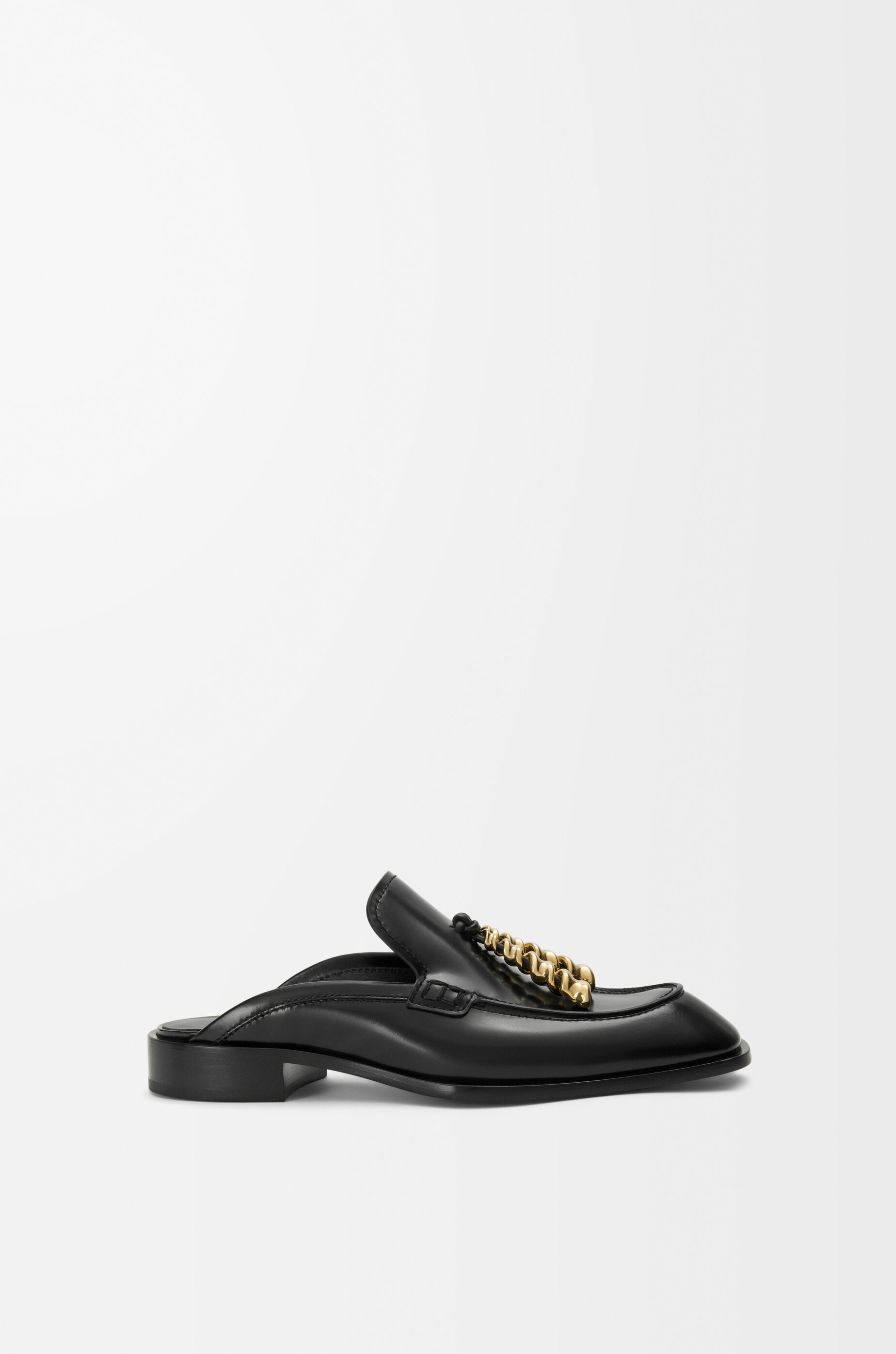 LOEWE Edge loafer mule in brushed calfskin Black