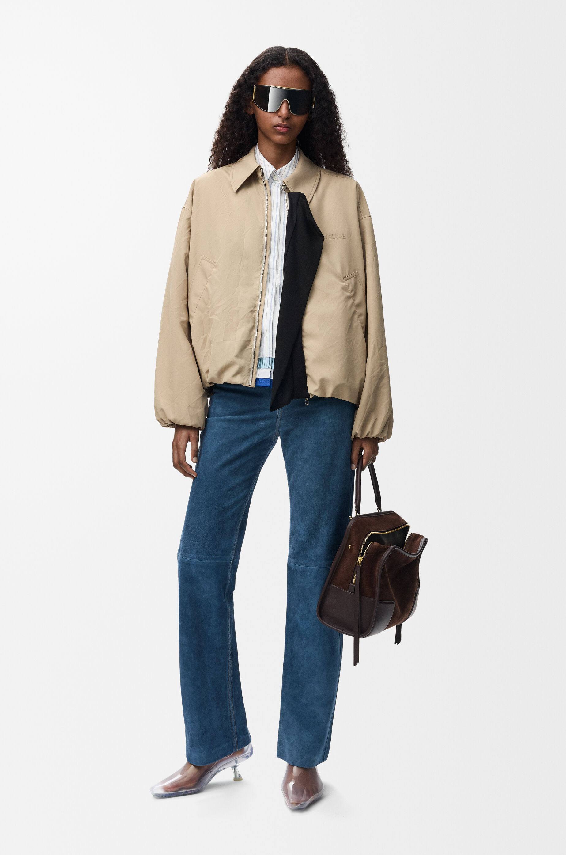 LOEWE Jacket in technical fabric Light Beige