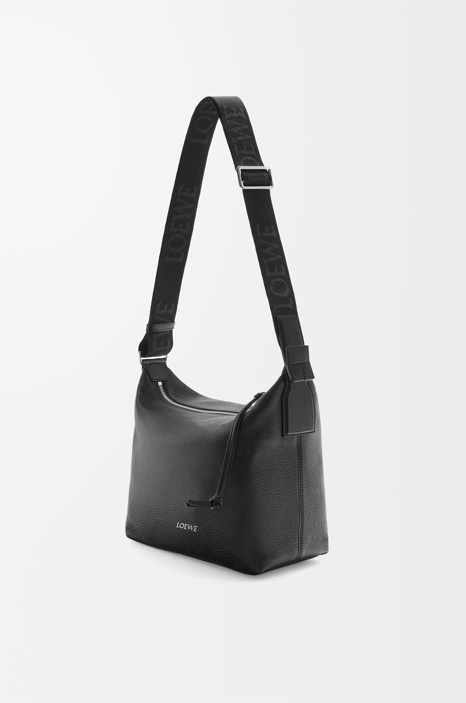 LOEWE Small Cubi crossbody bag in supple grained calfskin Black