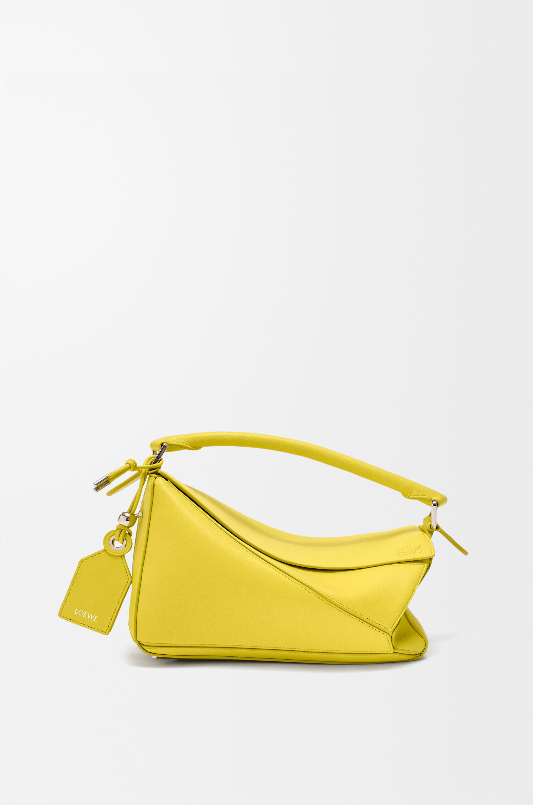 LOEWE Small Featherlight Puzzle bag in nappa lambskin Lemon