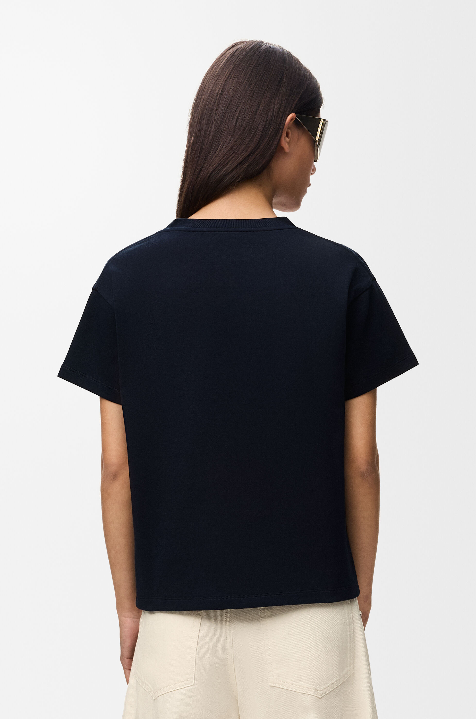LOEWE Regular fit T-shirt in cotton blend Navy Blue