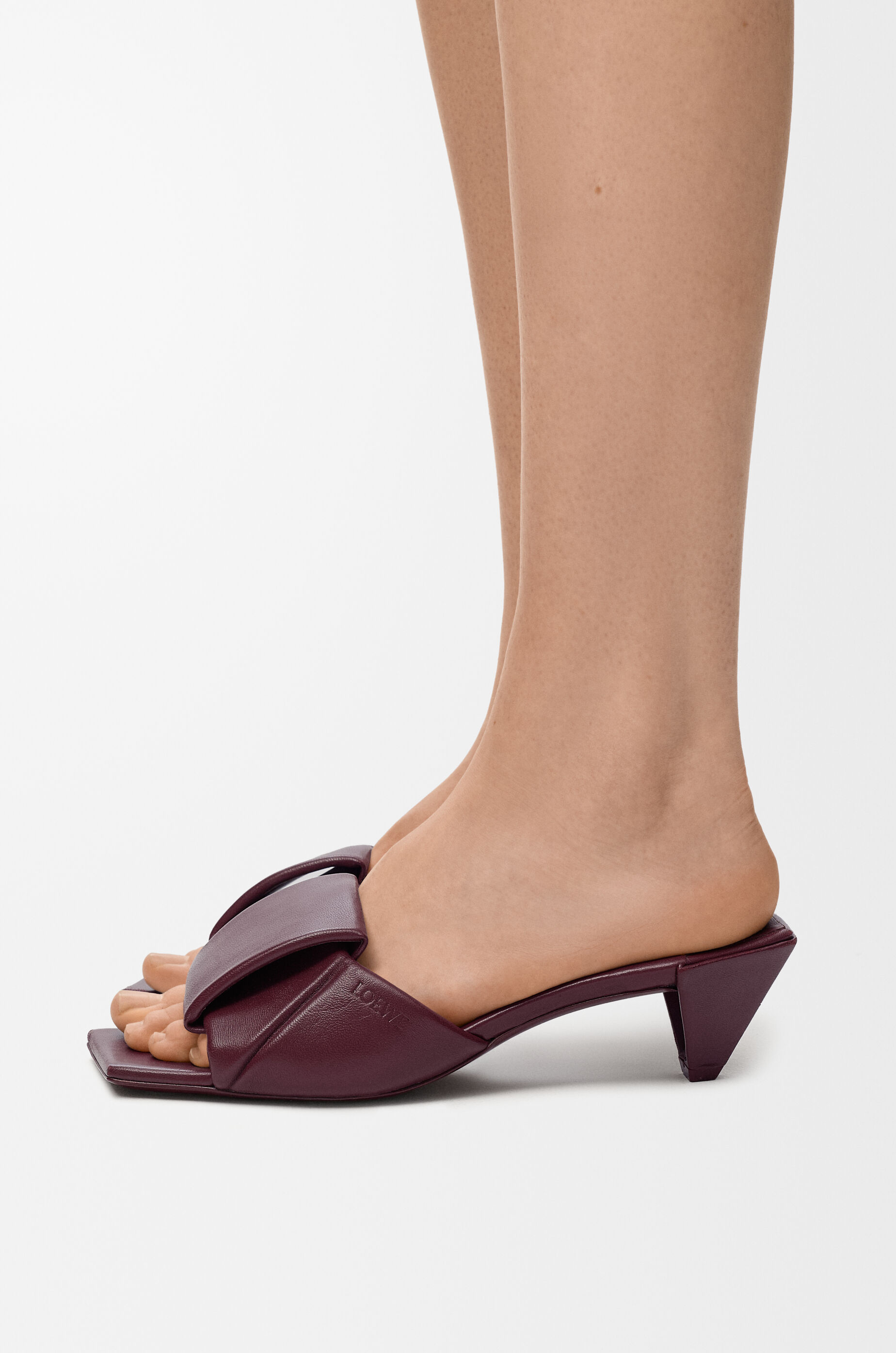 LOEWE Origami slide in lambskin Dark Burgundy