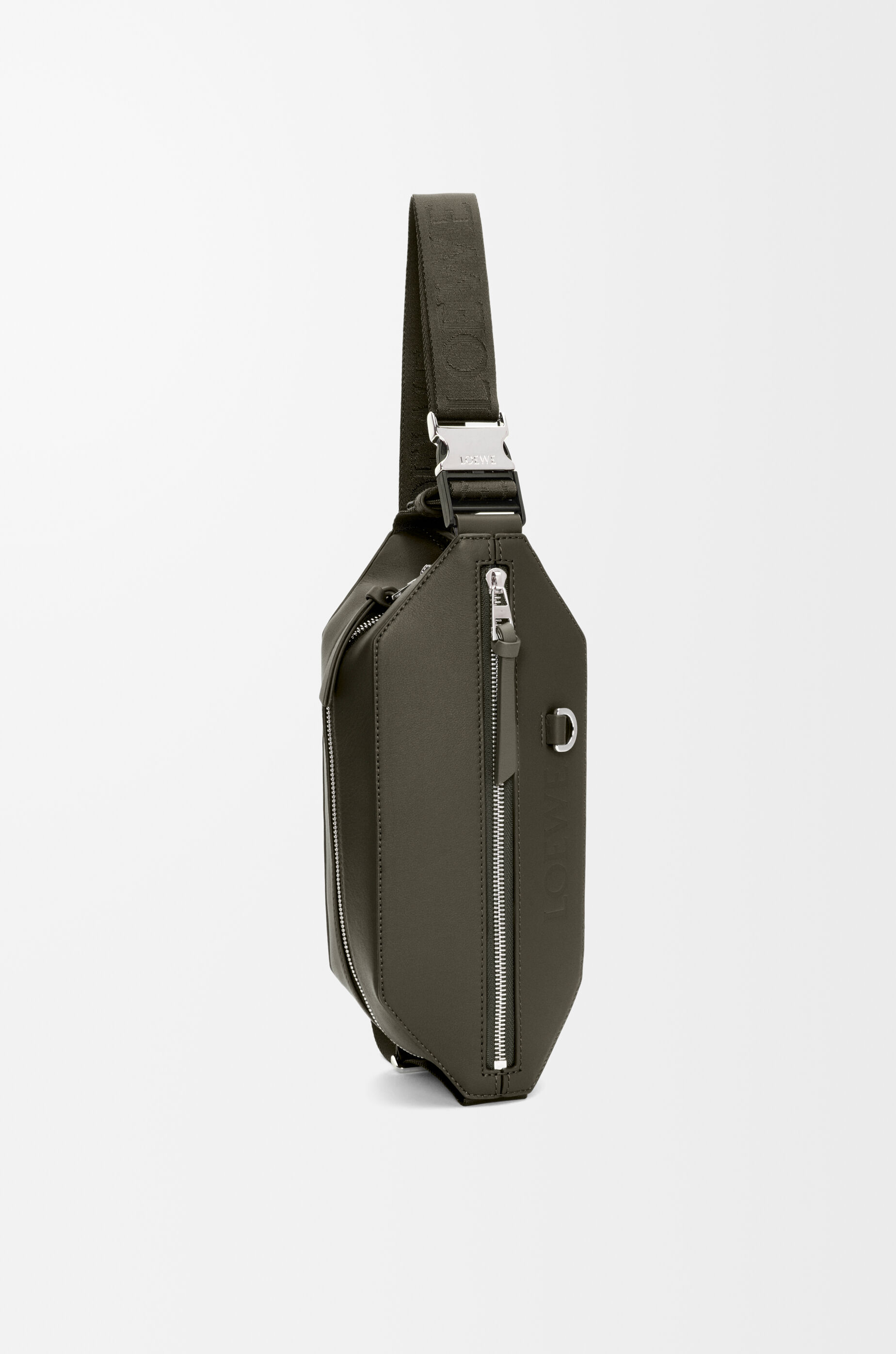 LOEWE Convertible sling in classic calfskin Dark Khaki