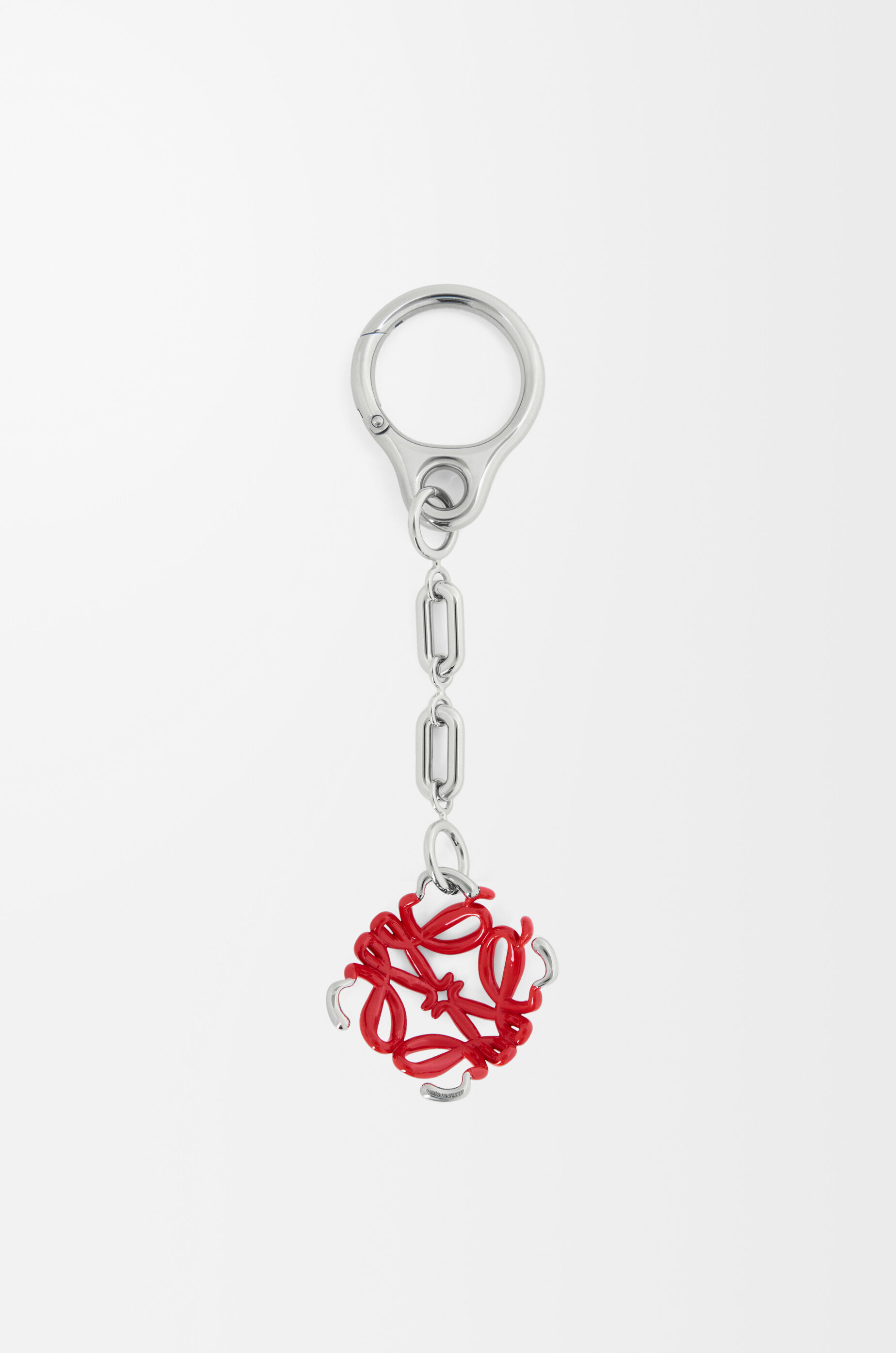 LOEWE Scarabeo Anagram charm Silver/Red