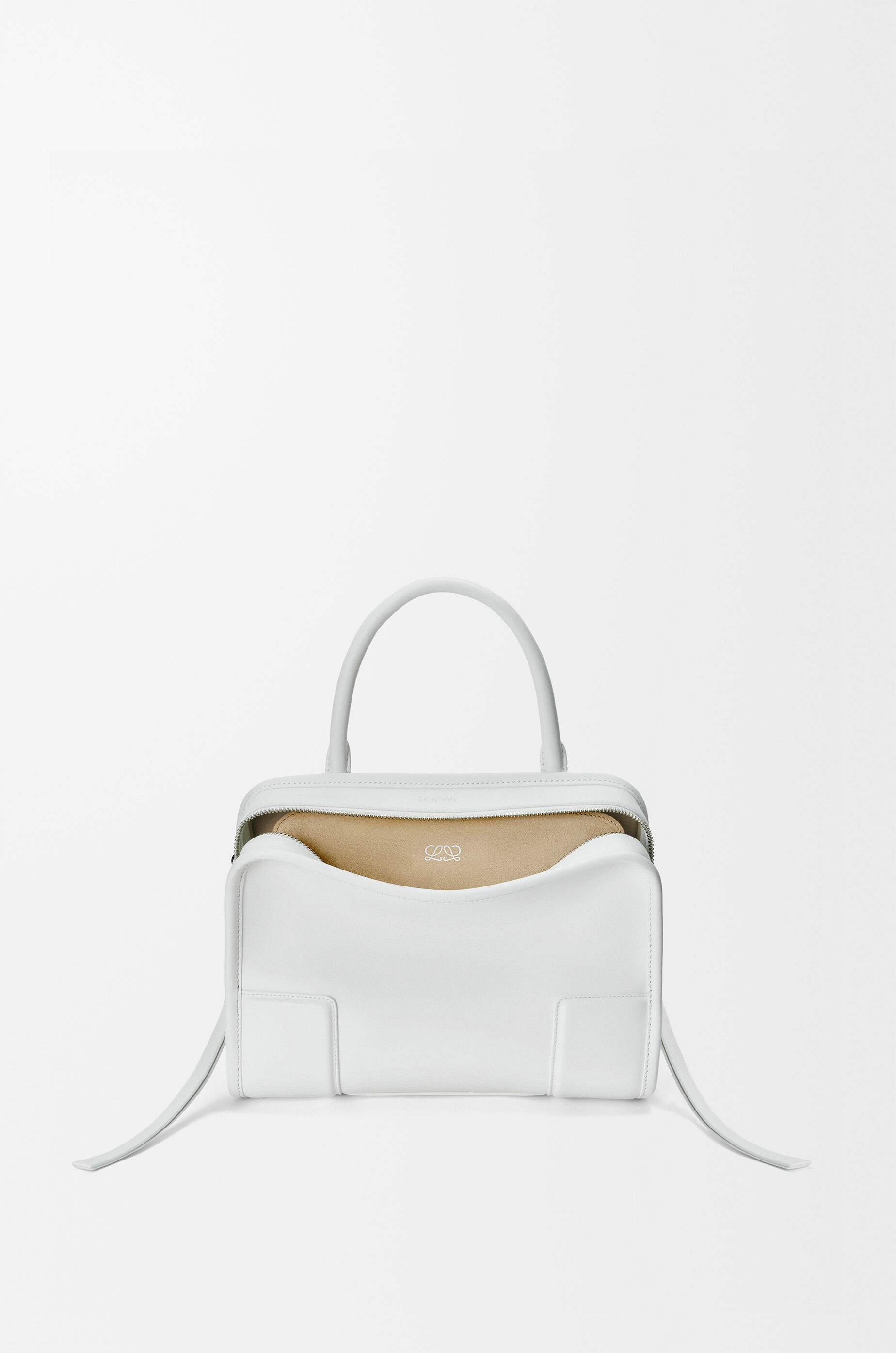 LOEWE Small Amazona 180 bag in soft calfskin White