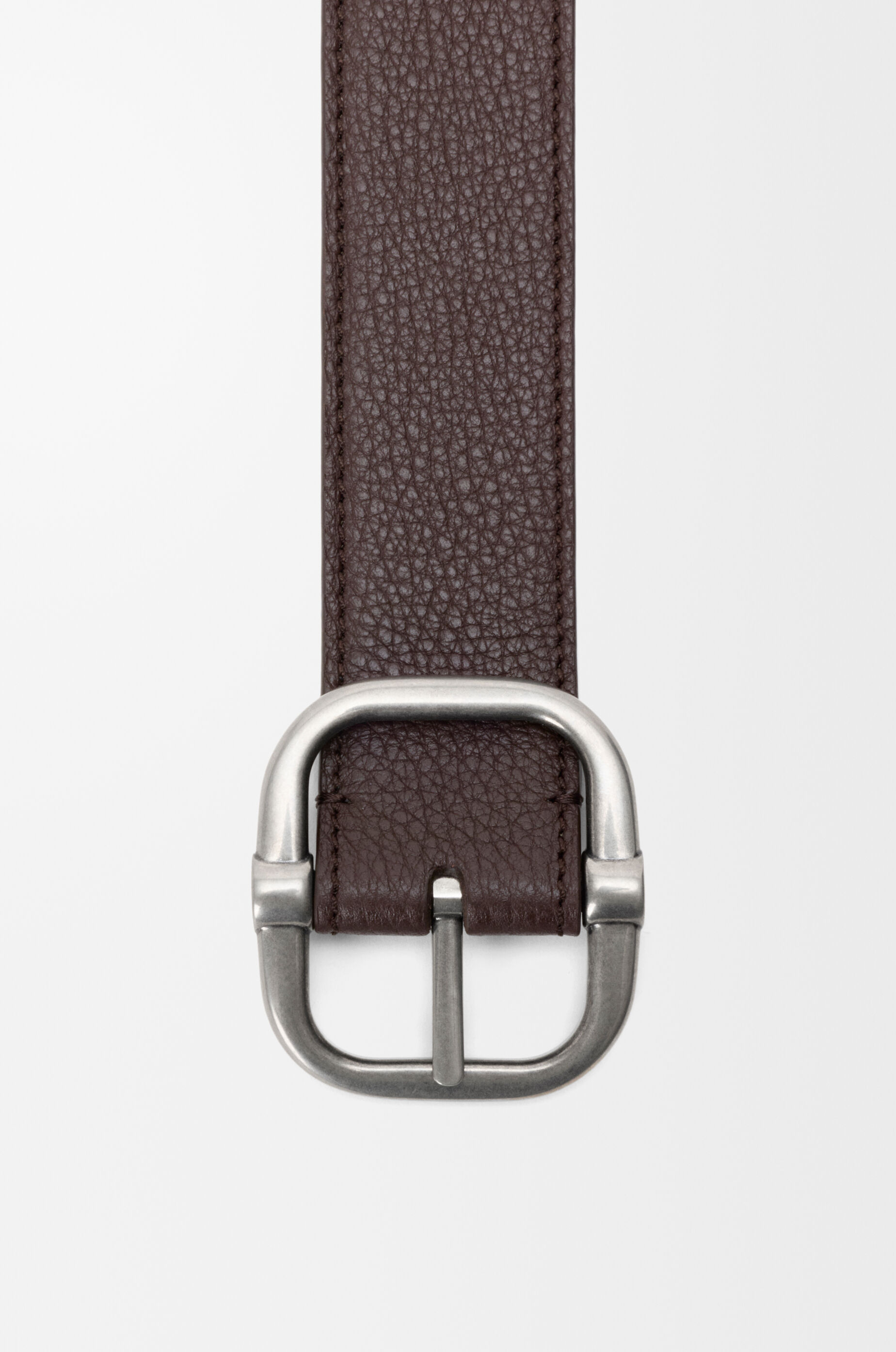 LOEWE Reversible Loop belt in supple grained calfskin Chocolate/Dark Khaki/Vint Pall