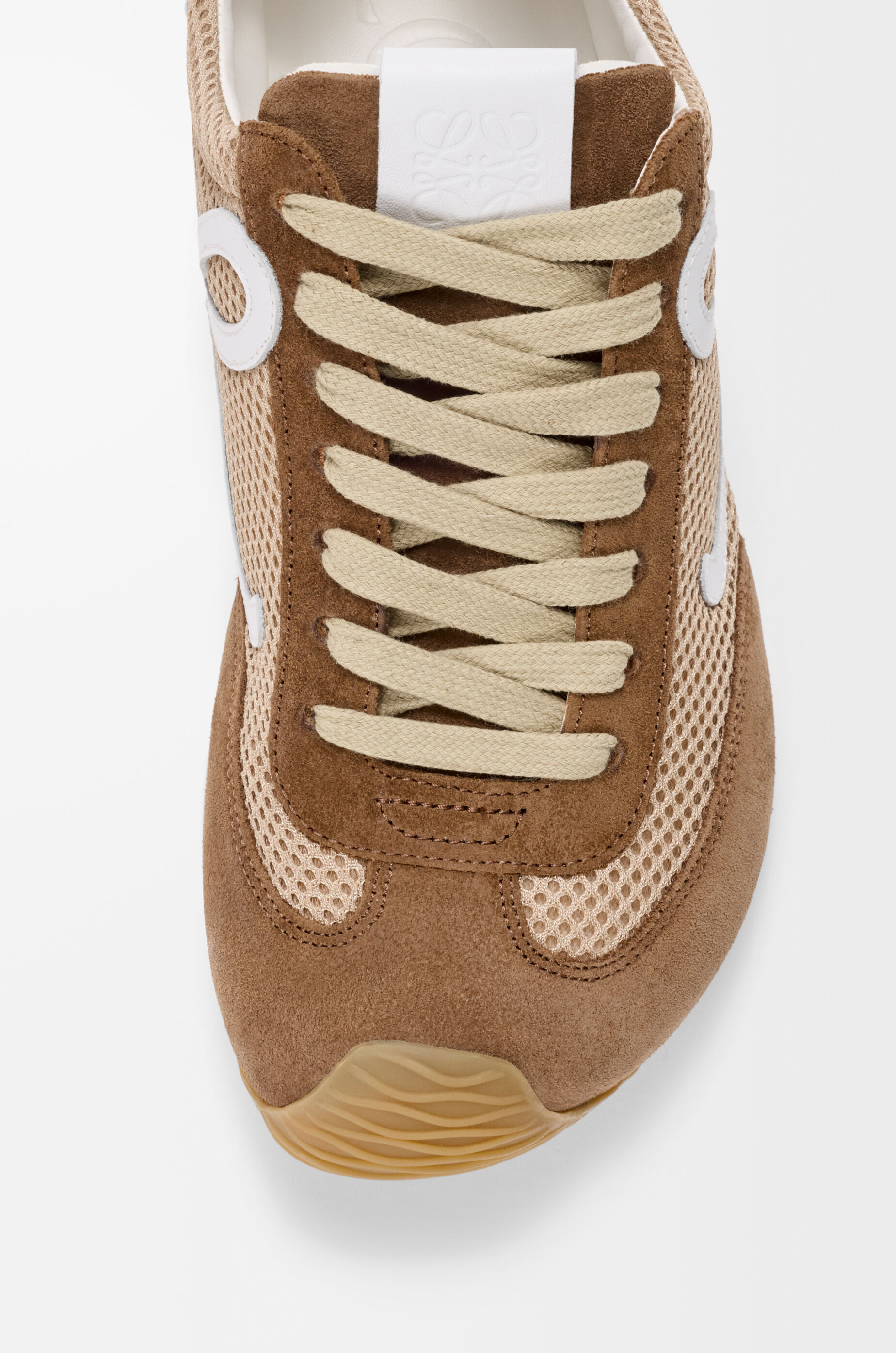 LOEWE Ballet Runner 2.0 in suede and mesh Beige/White/Brown