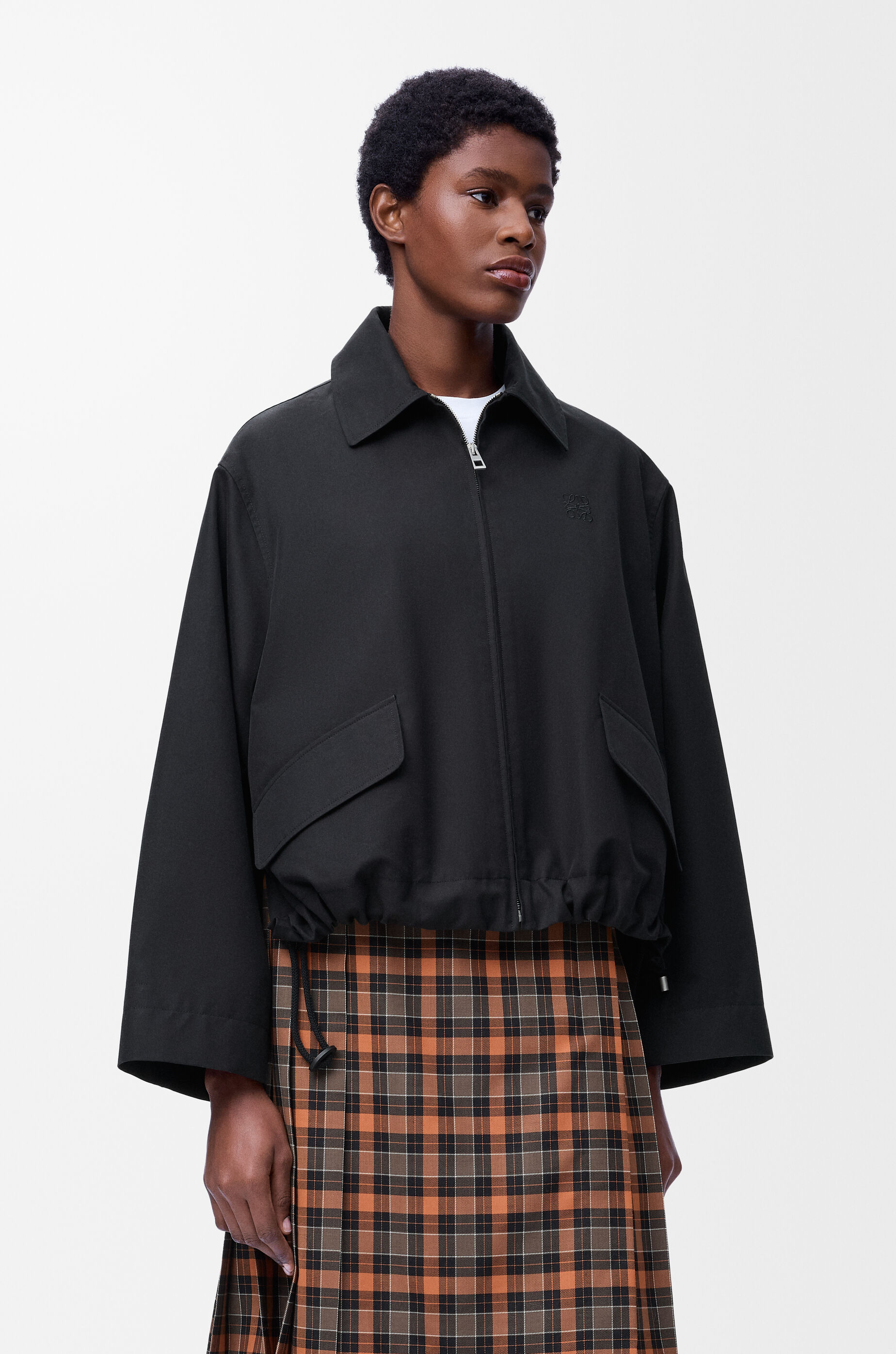 LOEWE Hooded parka in cotton Black