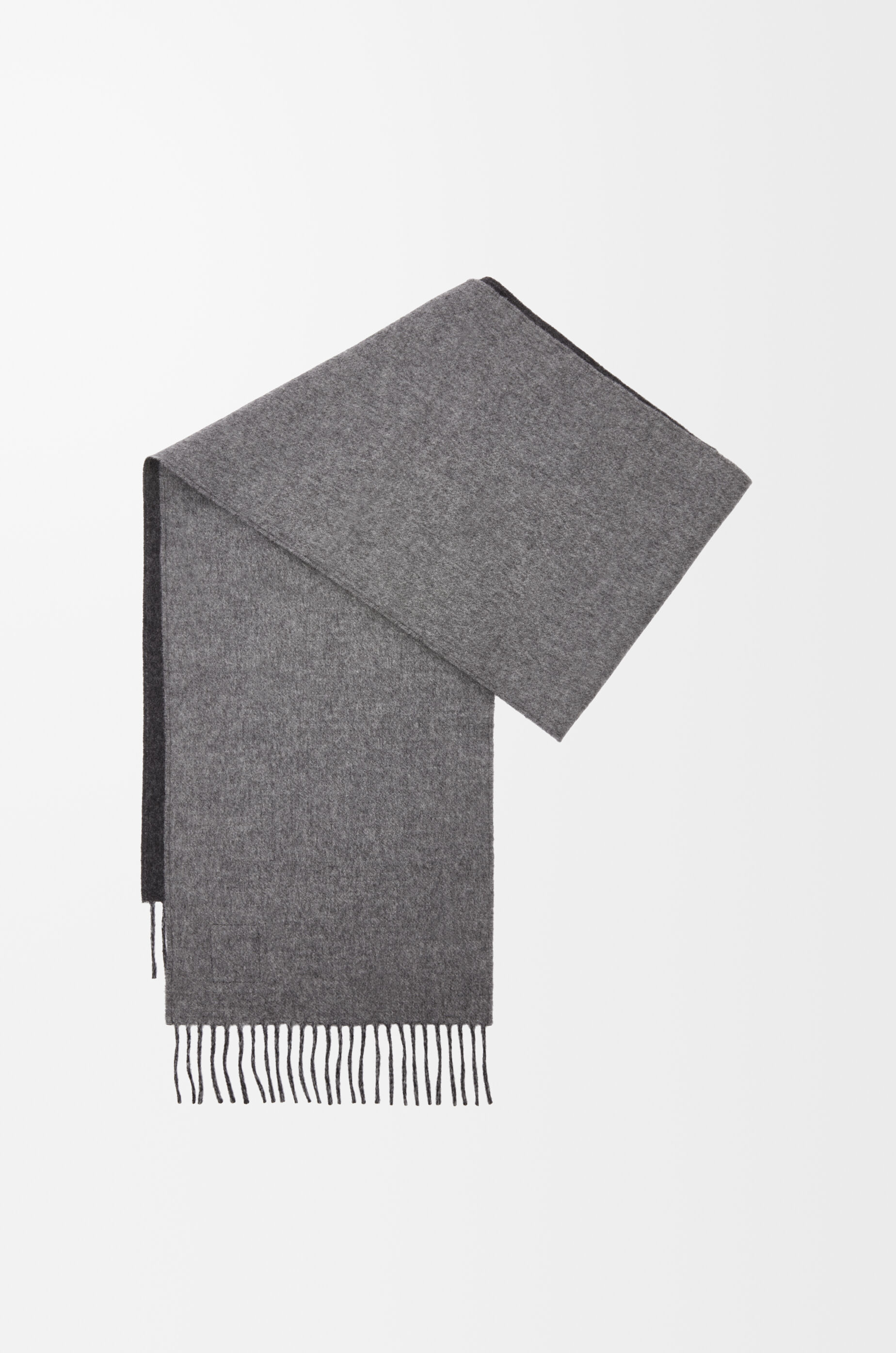 LOEWE Scarf in wool and cashmere Black/Grey
