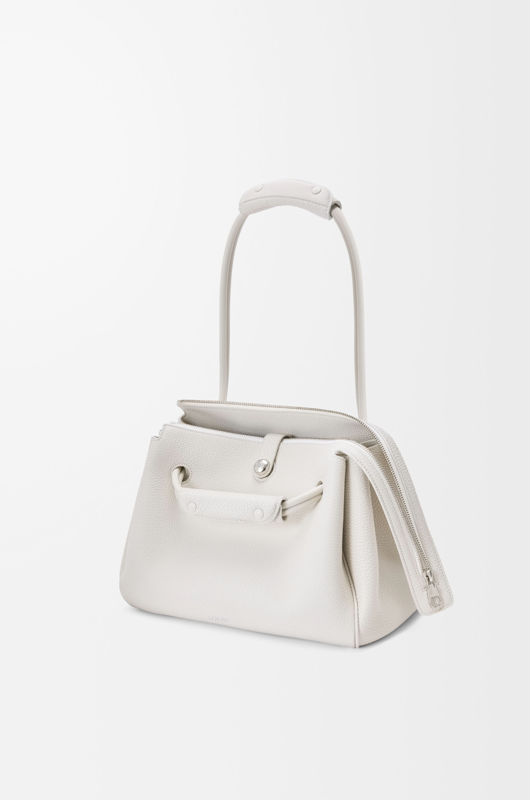 LOEWE Medium Madrid bag in supple grained calfskin Soft White