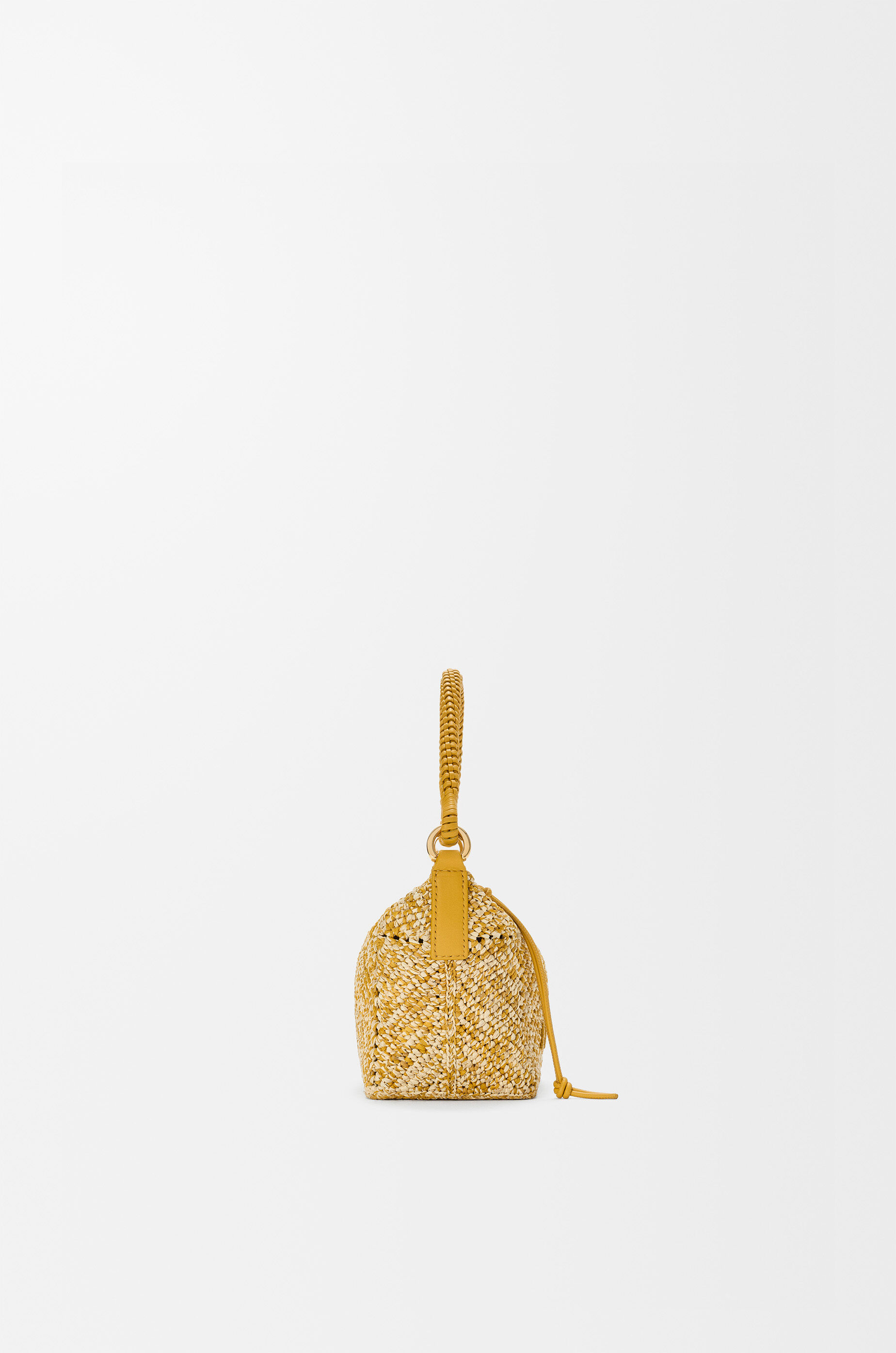LOEWE Cala mini bag in melange raffia Mustard