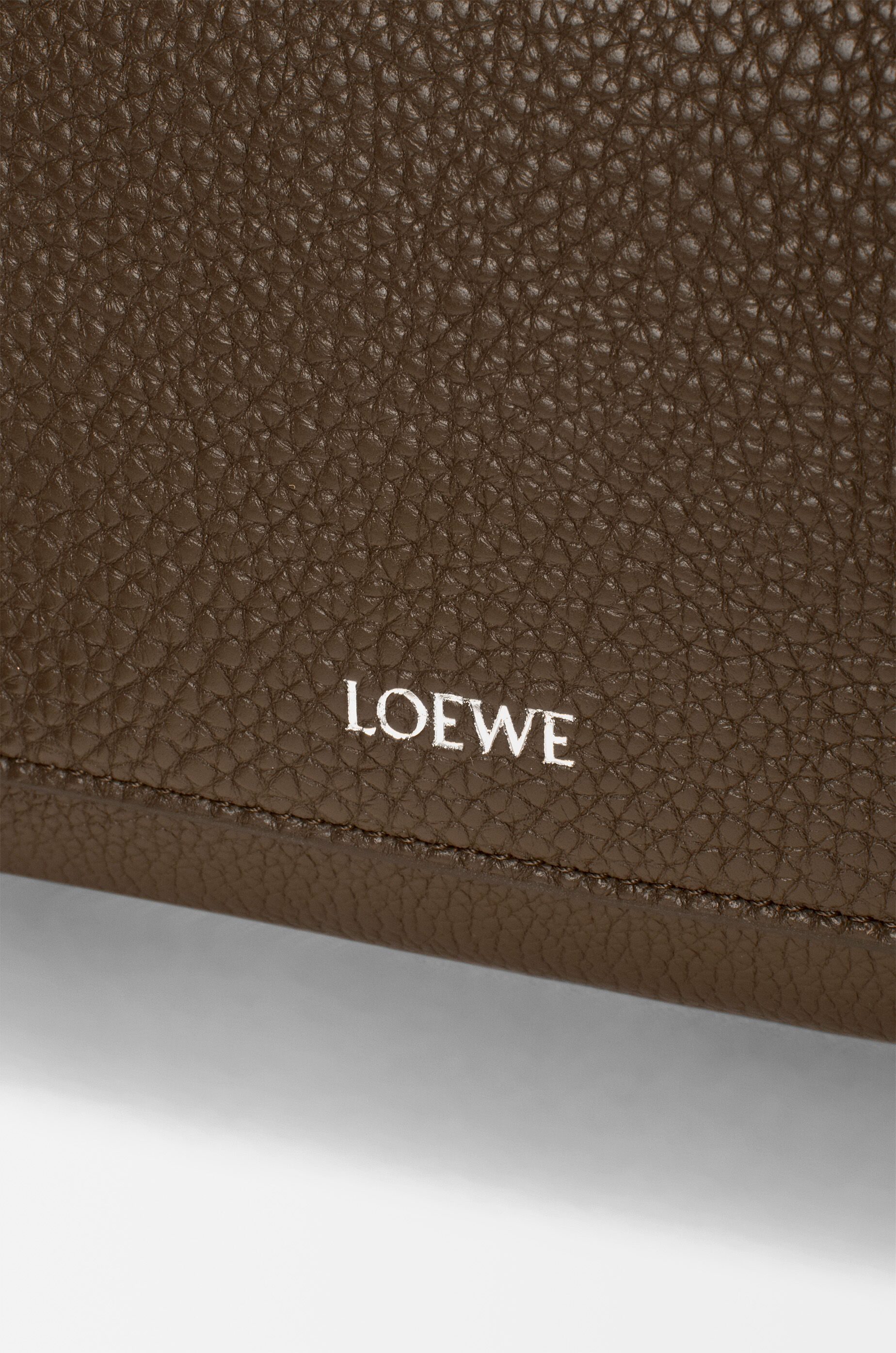 LOEWE Small Pebble messenger bag in supple grained calfskin Tundra