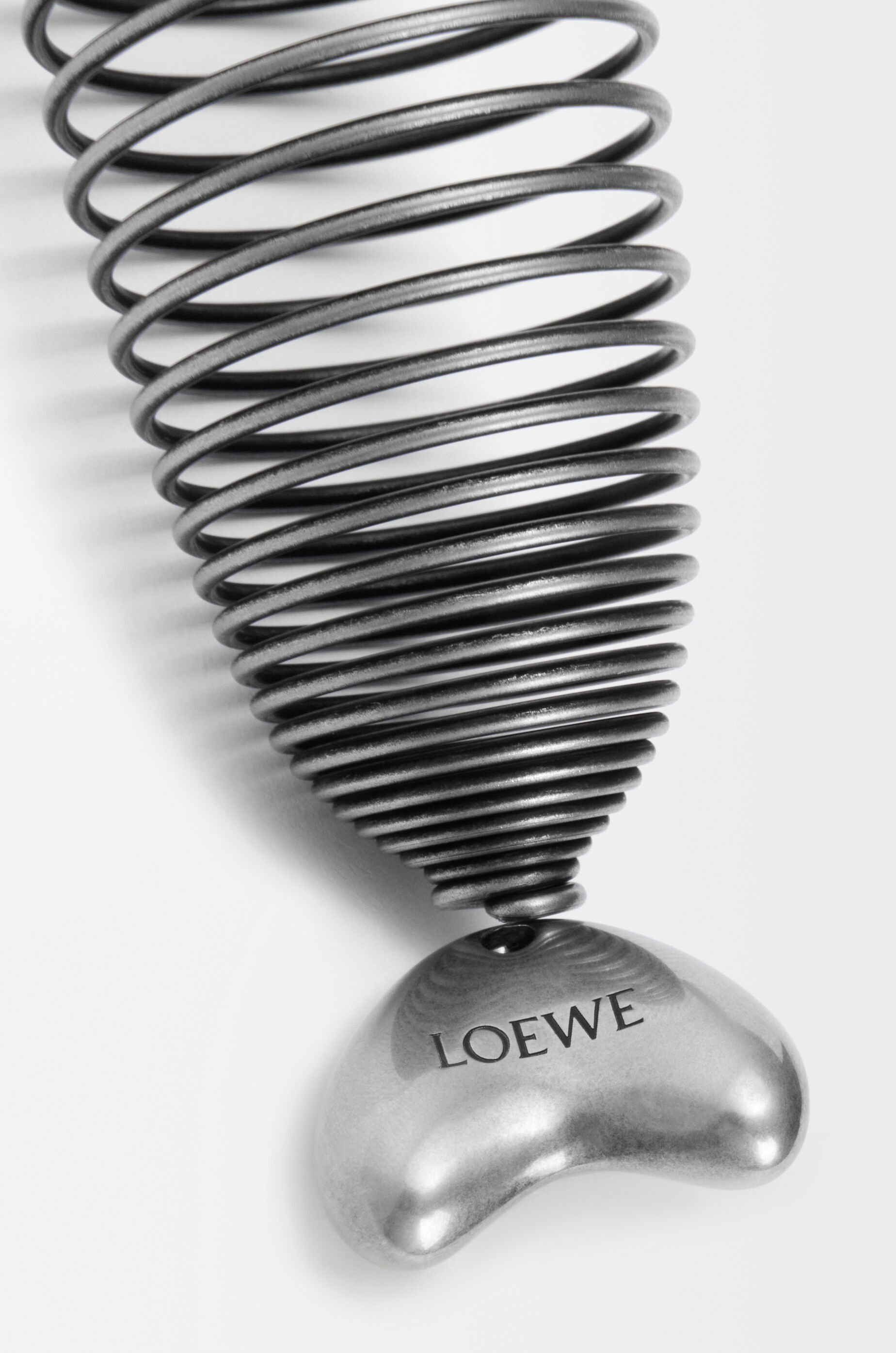 LOEWE Oval fish charm Aged Silver