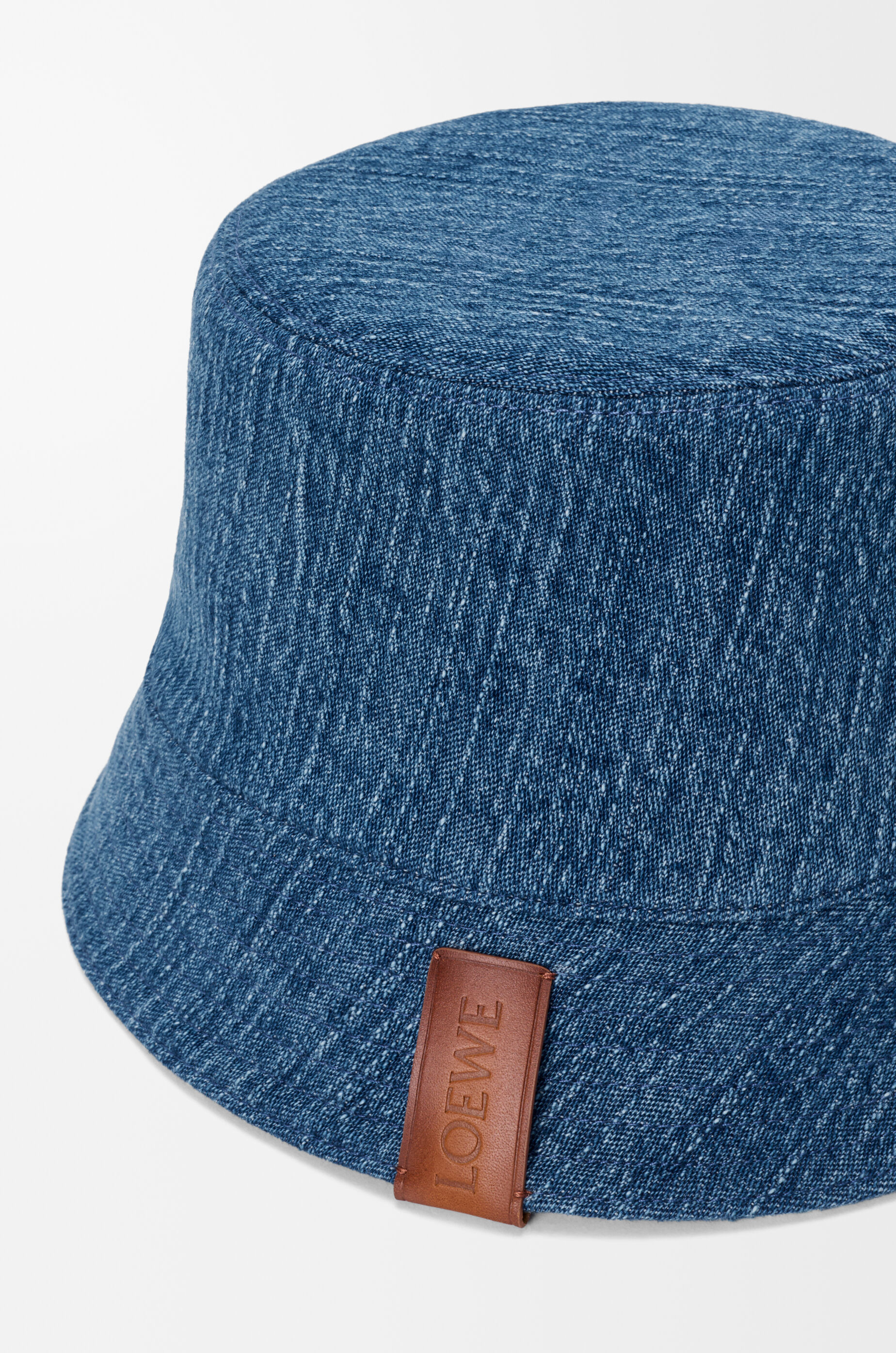 LOEWE Reversible bucket hat in denim Denim Blue