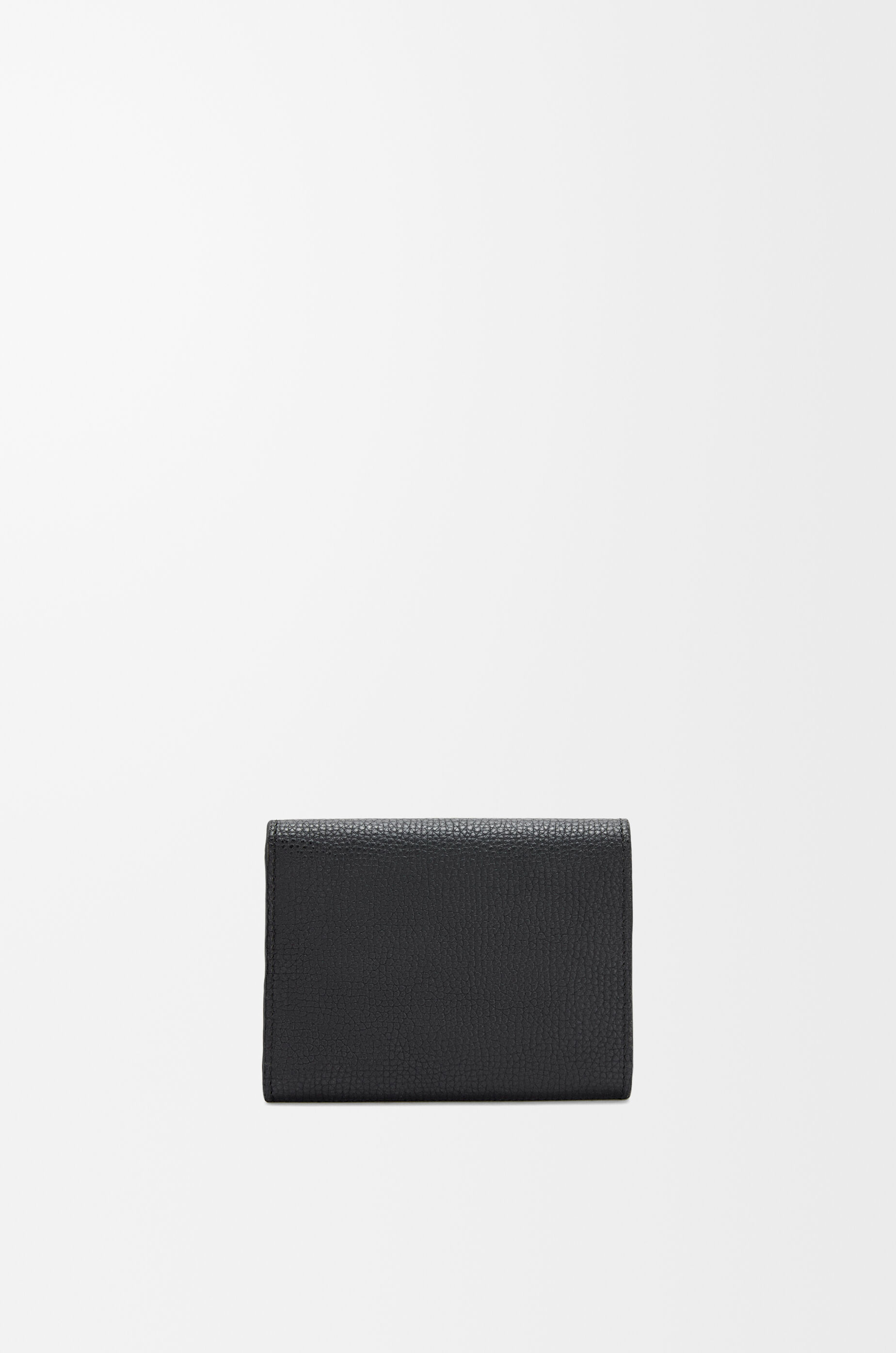 LOEWE Anagram trifold wallet in pebble grained calfskin Black